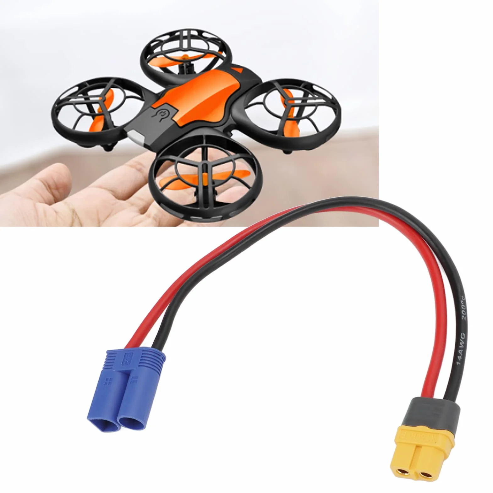 Kabel żeński RC do Męskiego EC5 14AWG XT60HF Adapter Złącza