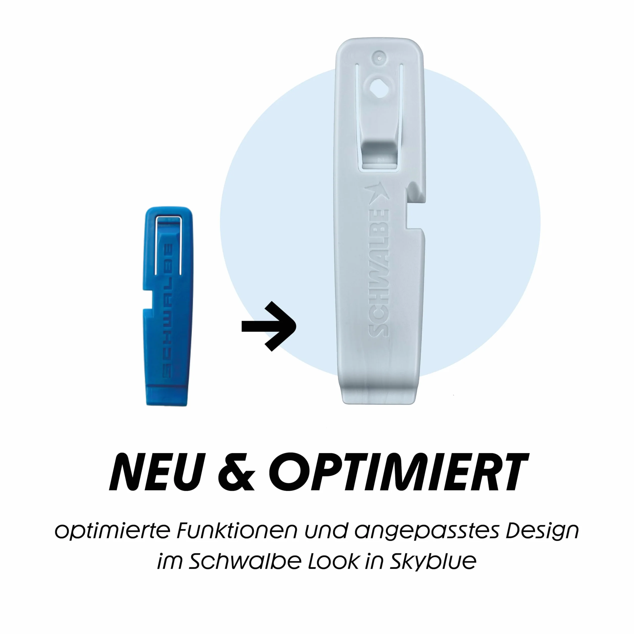 Schwalbe Bicycle Tire Lever Set of 3 with Integrated Clamping Function and SV Valve Wrench
