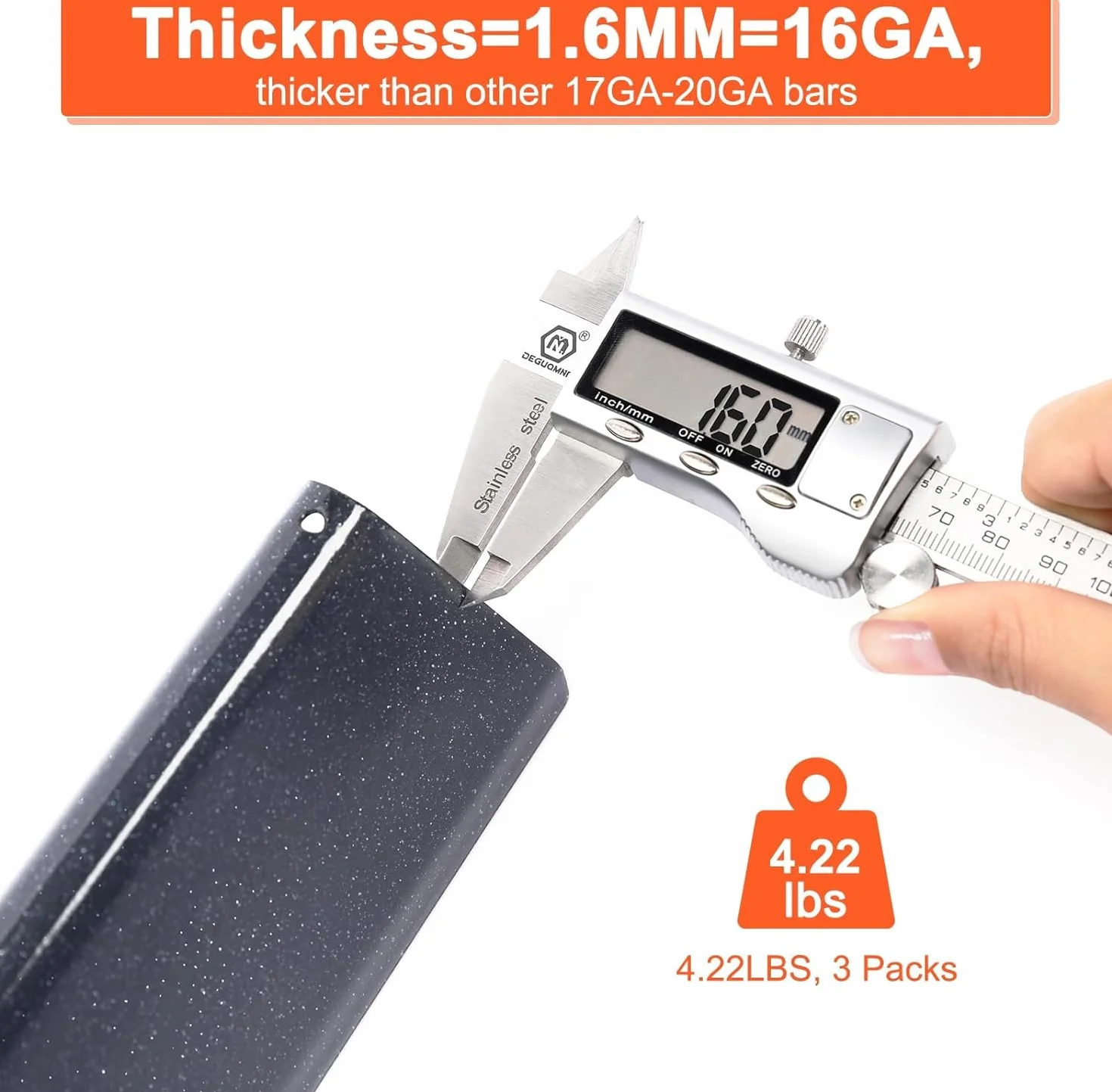 GFTIME 38,9 cm 7635 batoniki do grilla gazowego Weber Spirit E210, E220, S210, S220, grill gazowy z przednimi pokrętłami sterowania (2013-2016), emaliowana płyta grzewcza, części zamienne pokrywy