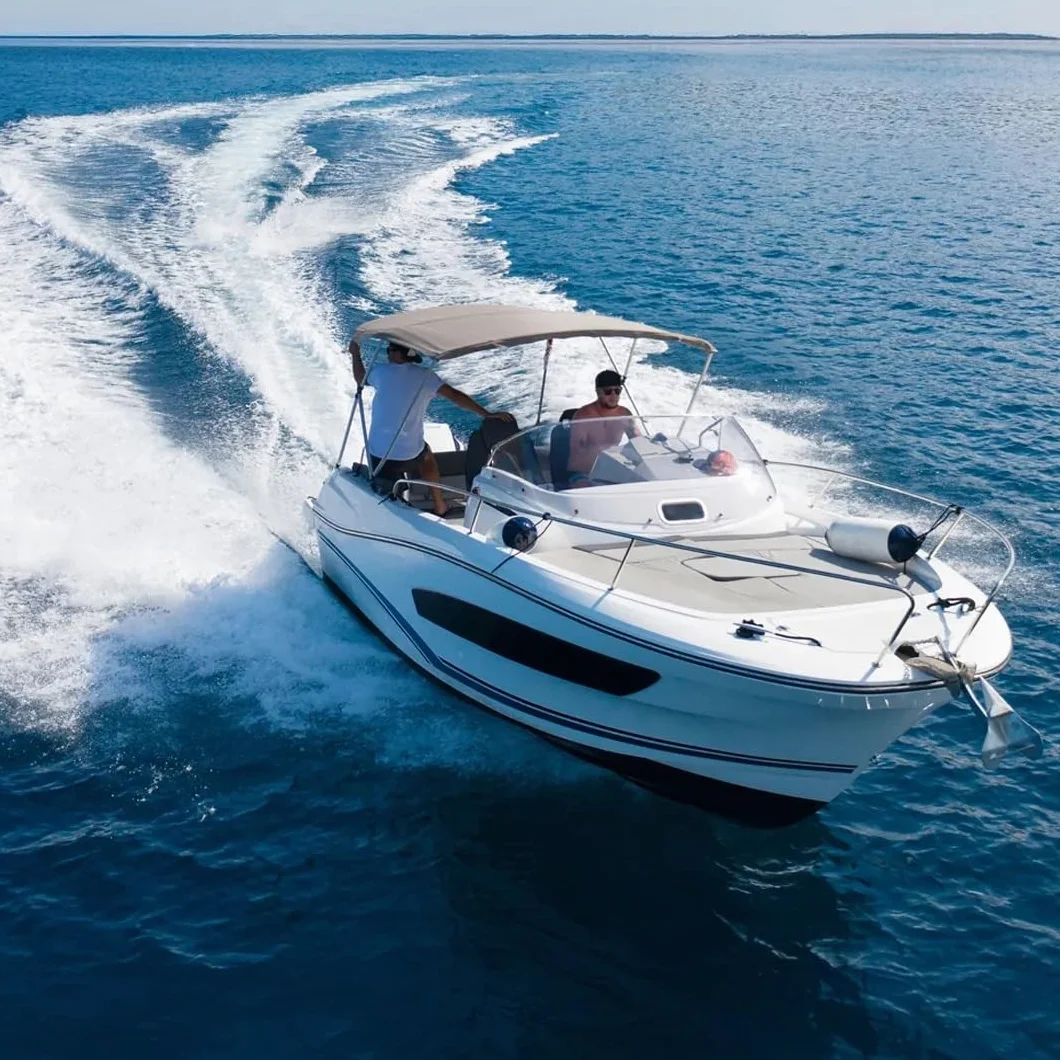 Oceansouth Blat Bimini ze stali nierdzewnej 3 kokardki zintegrowany bagażnik ciemnoszary 1,9-2,1 m