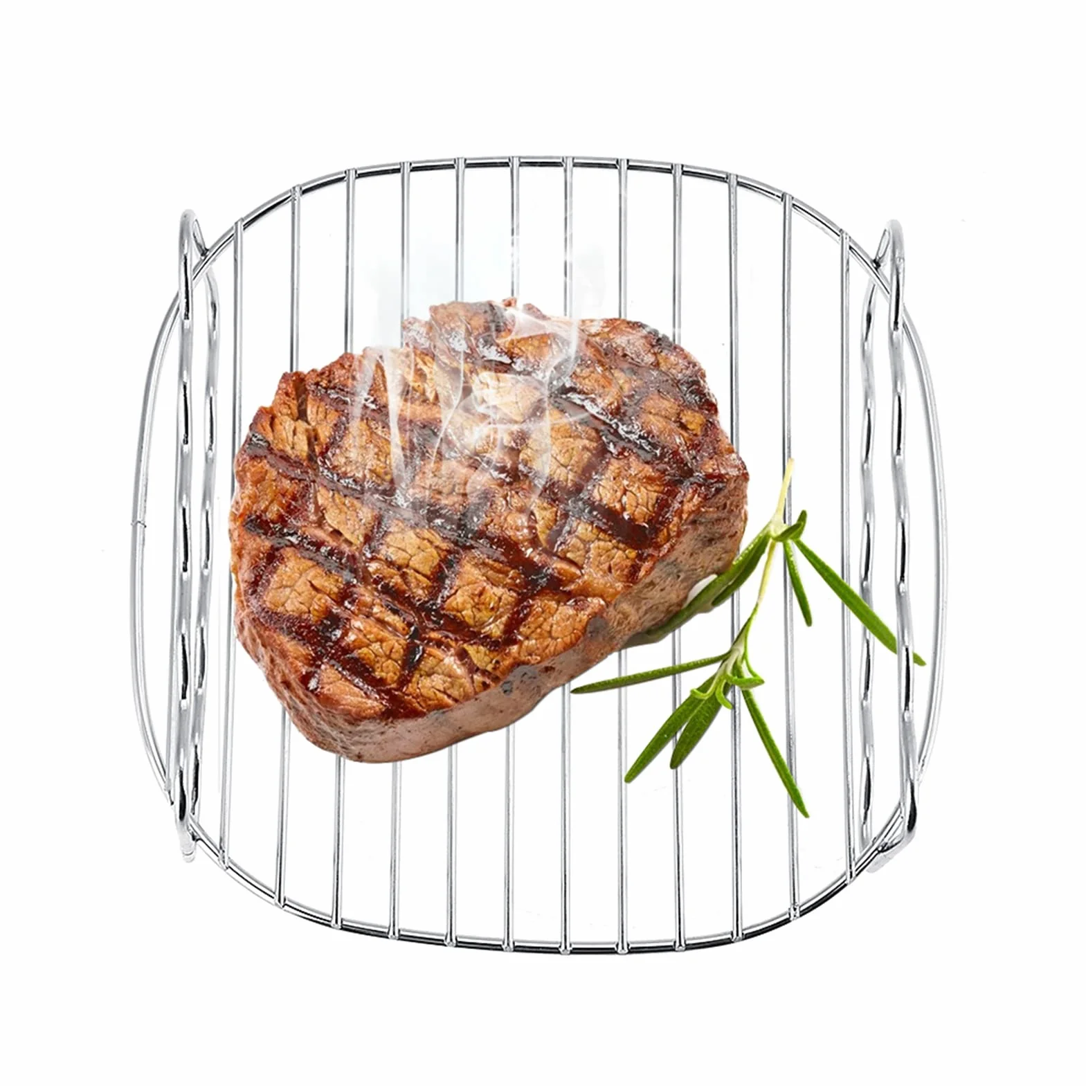 Air Fryer Dwuwarstwowy grill do pieczenia, wymienny stojak na grilla, dwuwarstwowa blacha do pieczenia szaszłyków do frytownicy.