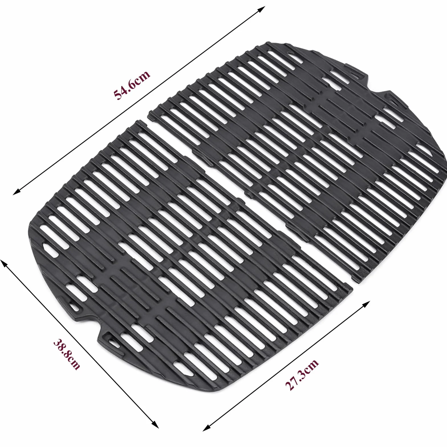GFTIME 27,3 x 38,8 cm 7645 żeliwne ruszt do gotowania Weber Q200, Q220, Q2000, Q2400 Series grill gazowy, części do grilla, zamienniki do Weber 7645.