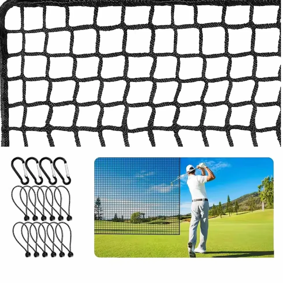 NEWFUN Siatka golfowa z czarnego poliestru przenośna treningowa do golfa baseballu hokeja