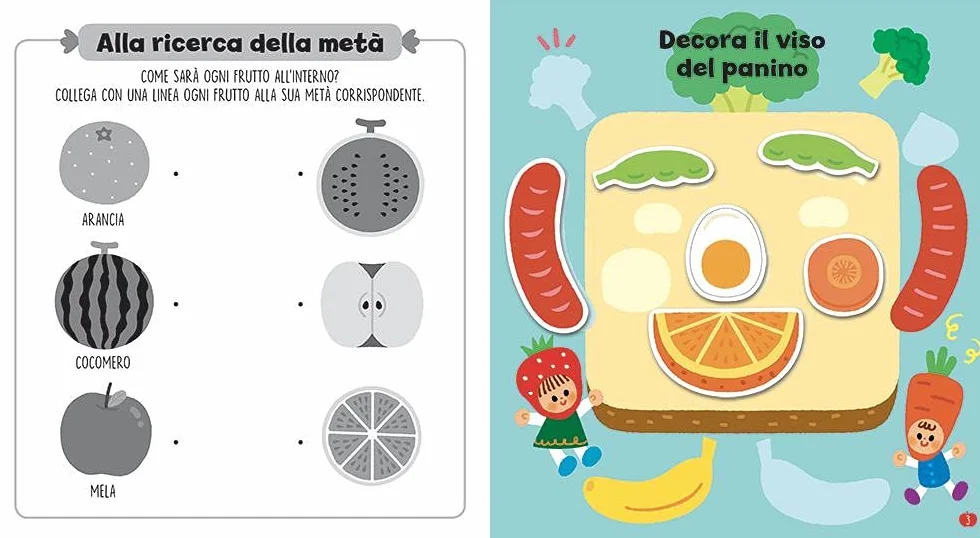 Che cosa si mangia? Gioca, colora e impara con gli sticker. Con adesivi. Ediz. a colori
