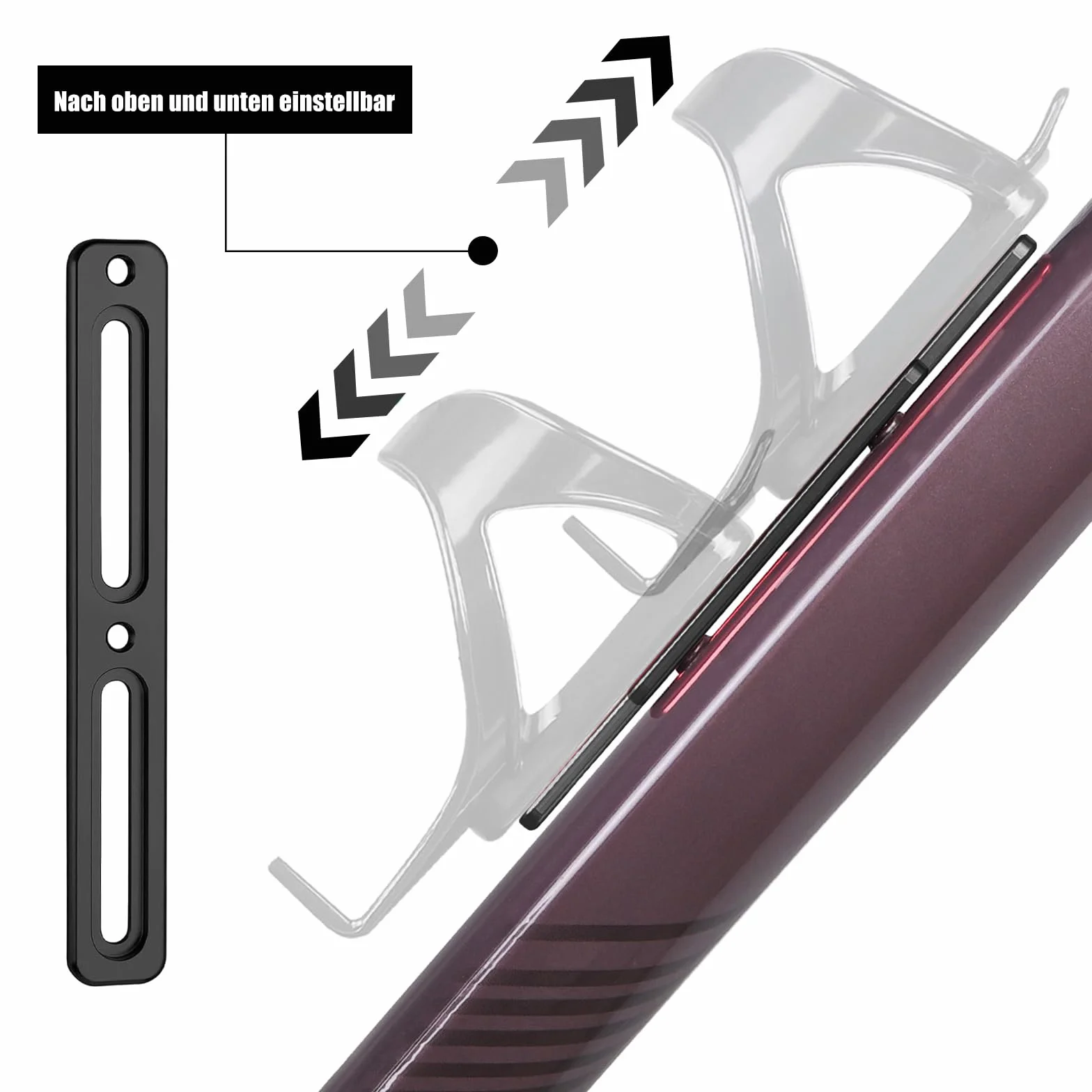 Adapter do rowerowego uchwytu na butelki, 2 sztuki, uchwyt na butelkę, podstawa montażowa koła B, regulowany uchwyt klatki do małych geometrii ramy, do rowerów MTB, wyścigowych, górskich