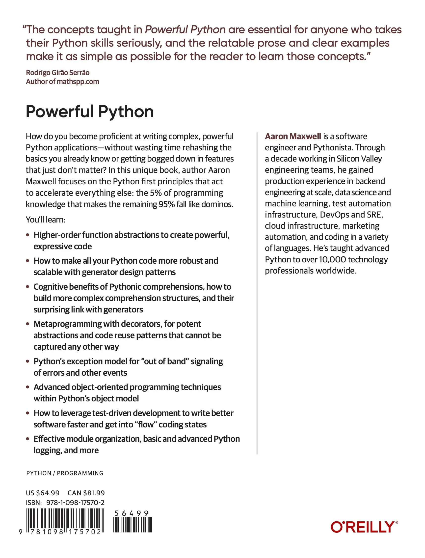 Powerful Python: Patterns and Strategies with Modern Python