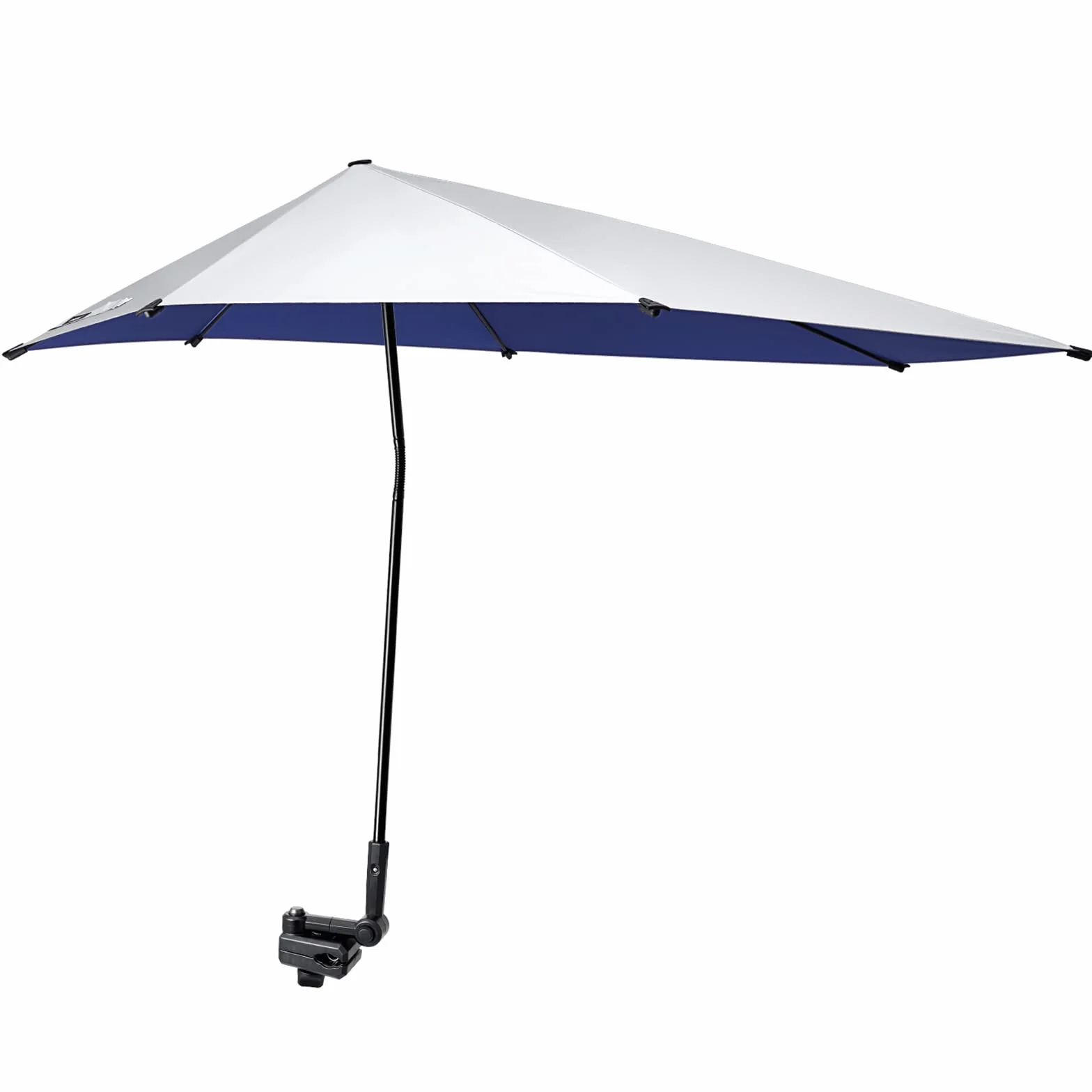 G4Free UPF 50+ Regulowany parasol plażowy XL z uniwersalnym zaciskiem na krzesło wózek inwalidzki wózek golfowy wybielacz patio