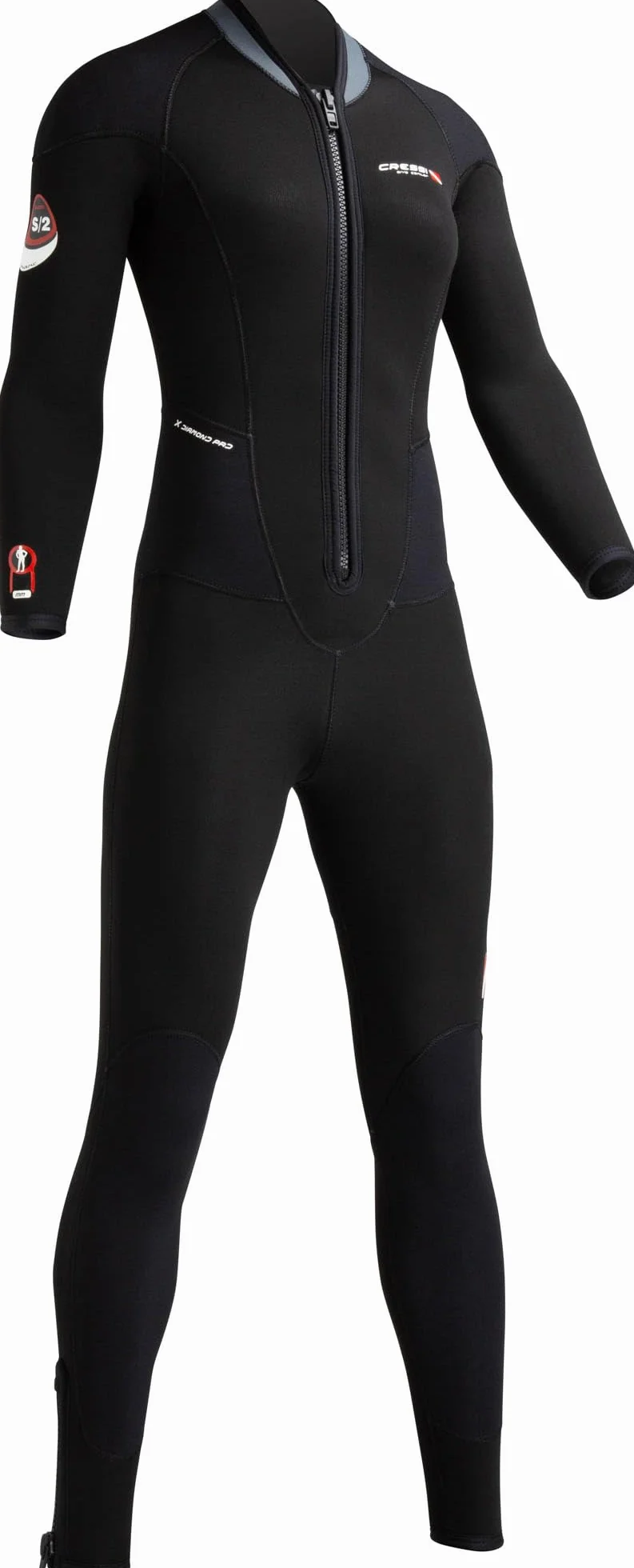 Cressi Endurance Lady Monopiece kombinezon 3 mm - damski podwójnie wyściełany neoprenowy czarny 3 mm jednoczęściowy kombinezon do nurkowania i snorkelingu, M/3