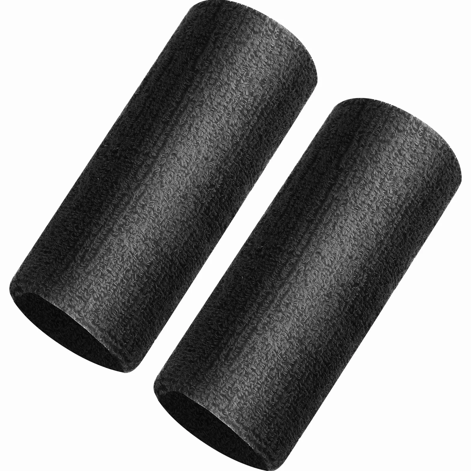 COMNICO Elastyczne sportowe opaski na nadgarstek, 2 szt., 15 cm, chłonne, frotte, długie bawełniane sportowe opaski na nadgarstek do treningu, piłki nożnej, koszykówki, tenisa, na siłownię, cosplay, 2