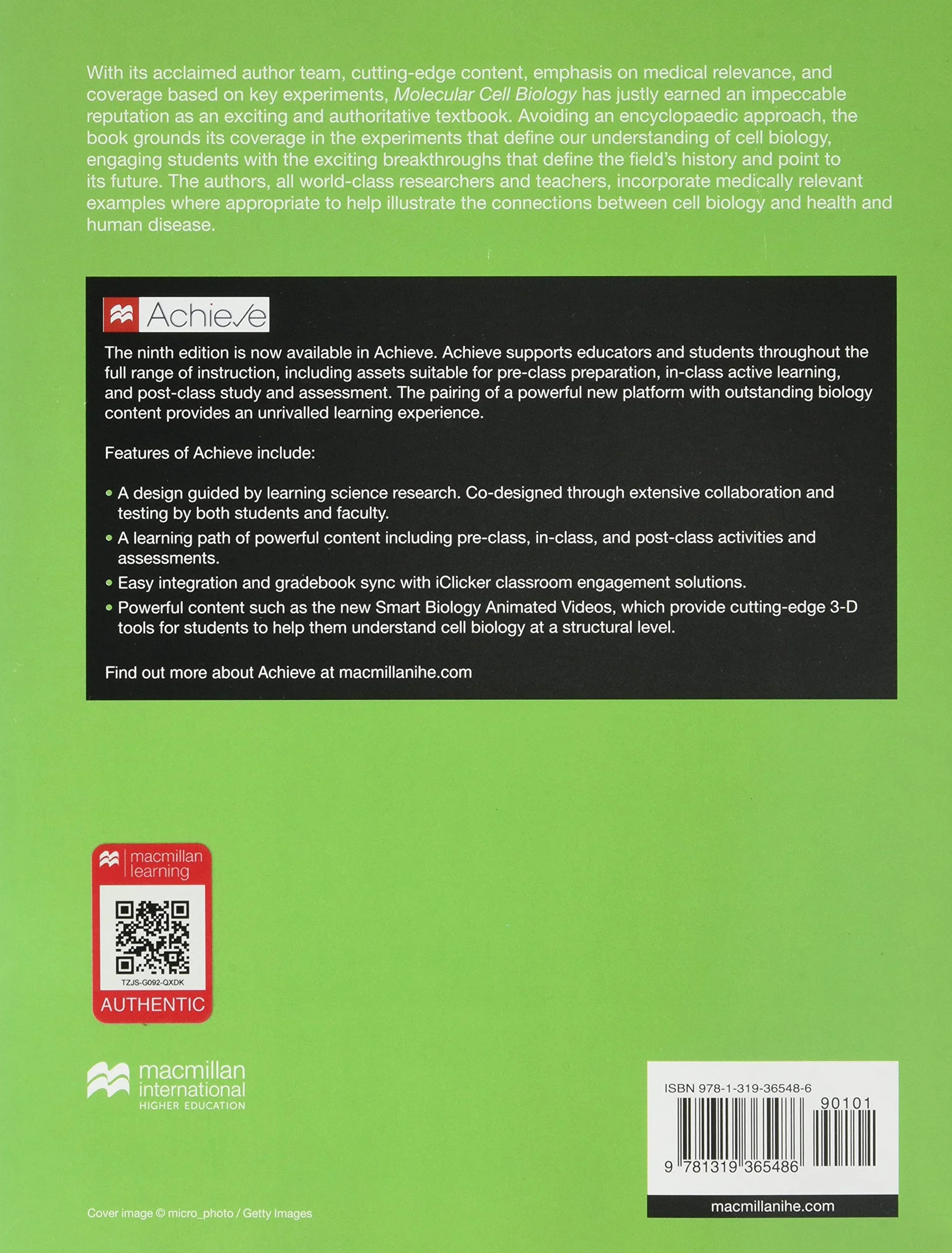Molecular Cell Biology (International Edition)