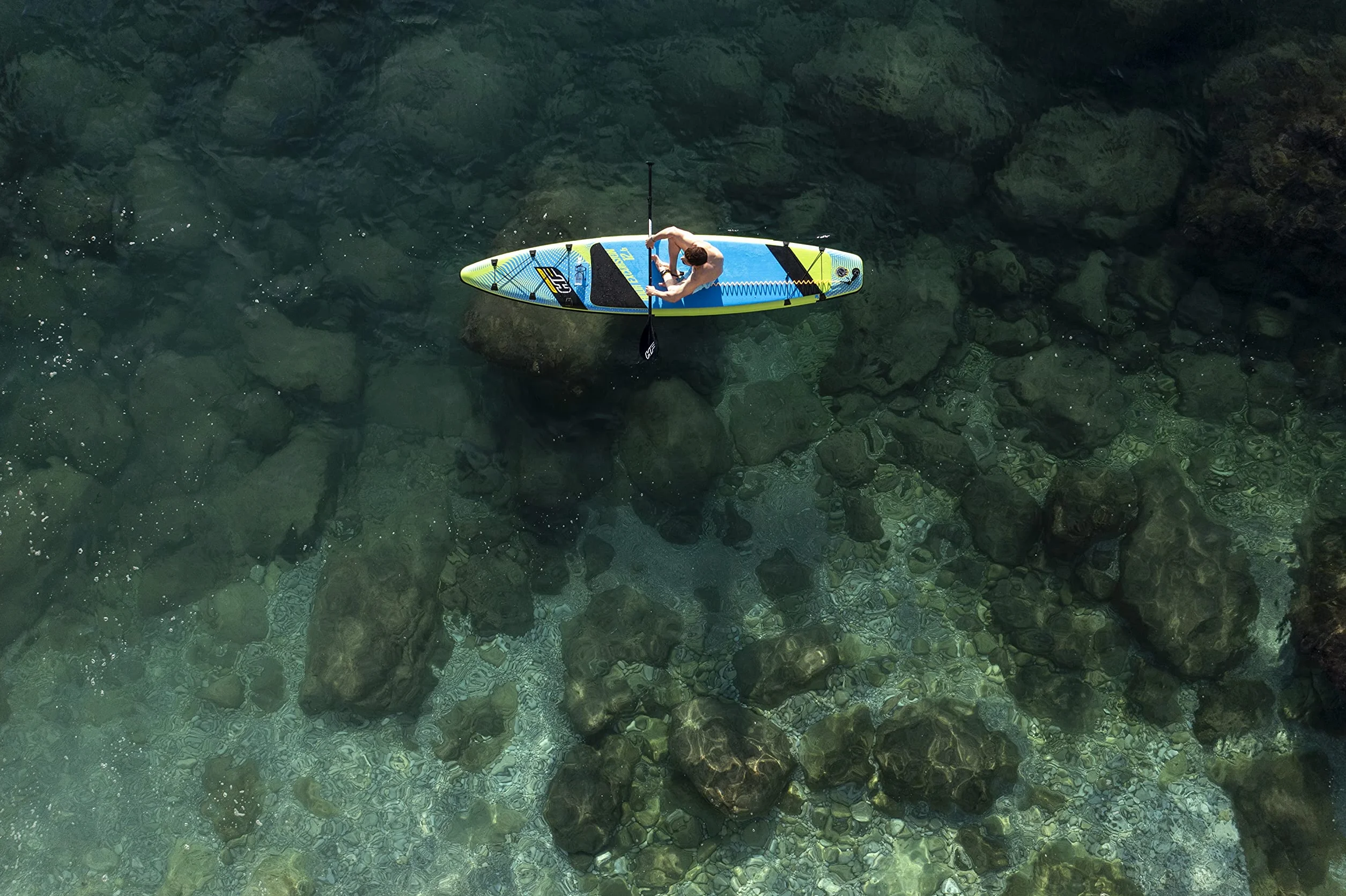 Bestway Hydro-Force Aqua Excursion Tech nadmuchiwany zestaw desek SUP z pompką ręczną, plecakiem