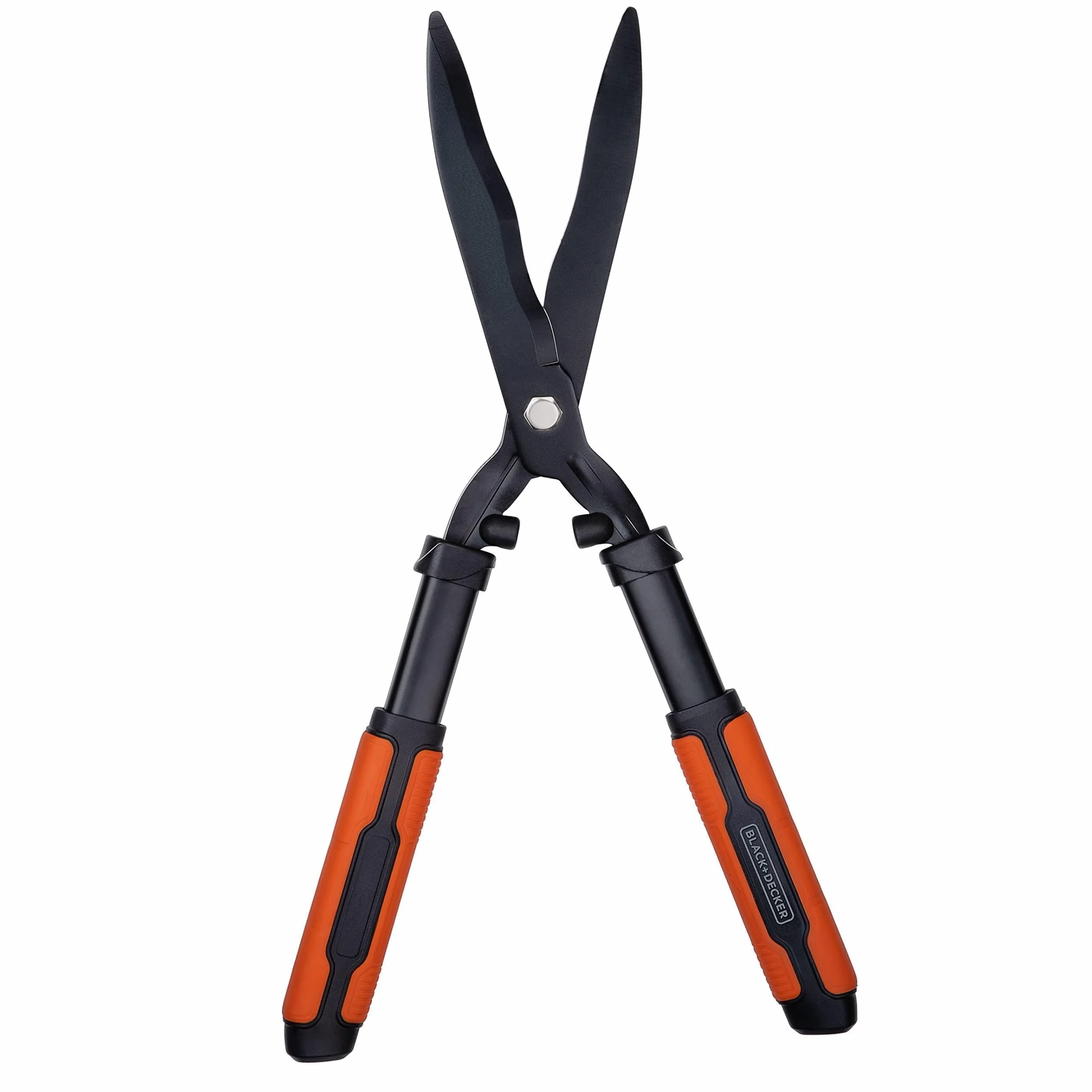 BLACK+DECKER Nożyce do żywopłotu – ząbkowane ostrza stalowe – 53 cm – czarne/pomarańczowe