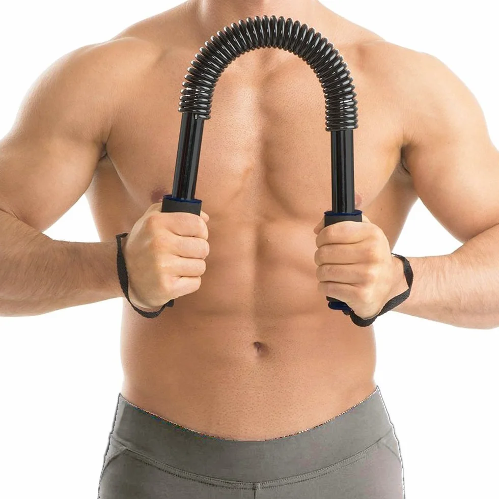 Ducomi Twister elastyczna sprężyna oporowa na kierownicę i przedłużacz klatki piersiowej - ramię rozciągające sprzęt fitness do domu, siłowni - pręt dla mężczyzn i kobiet - wzmocnienie mięśni