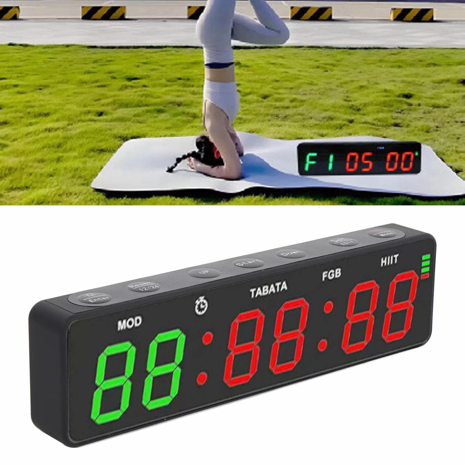 Cyfrowy Zegar ścienny LED Timer na Siłowni Czas Treningowy Stopwatch Countdown