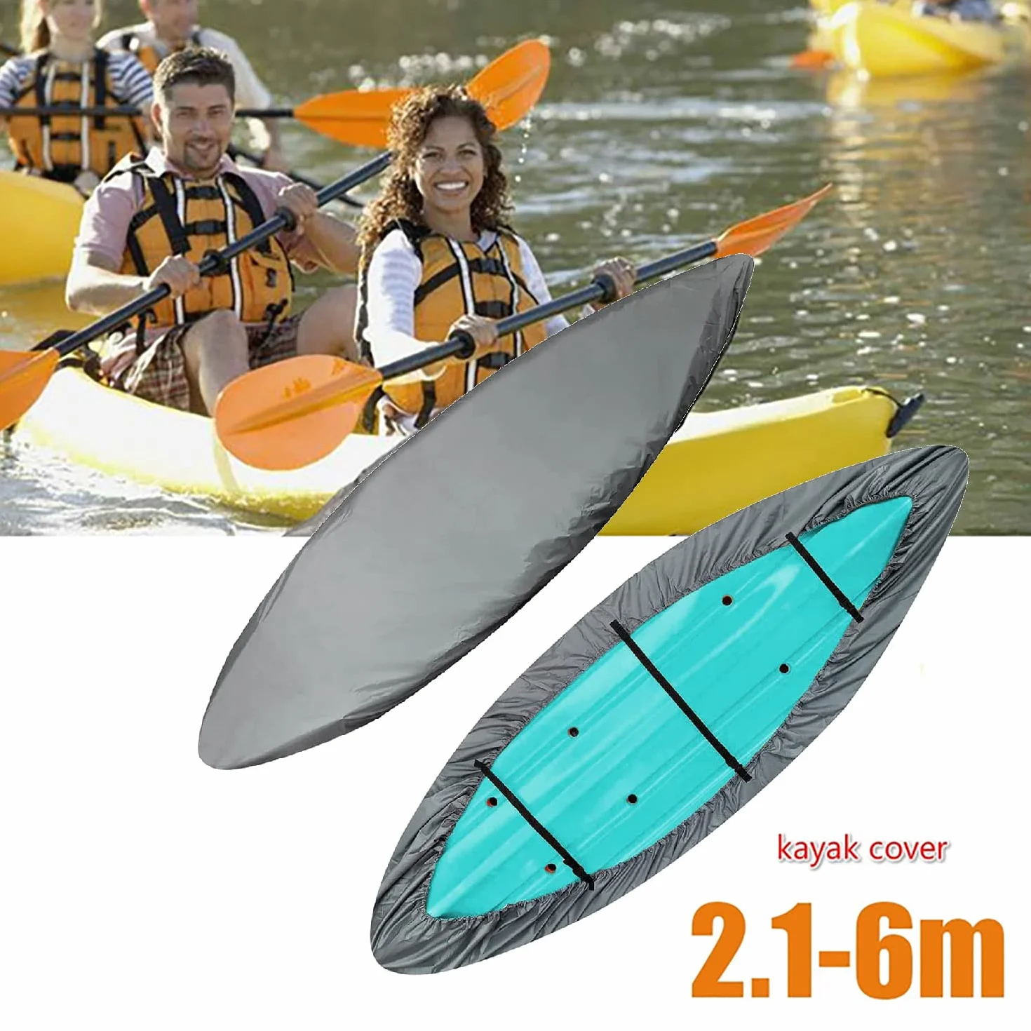 Wodoodporny pokrowiec na kajak Oxford 420D z ochroną UV (5,1-5,5 m)