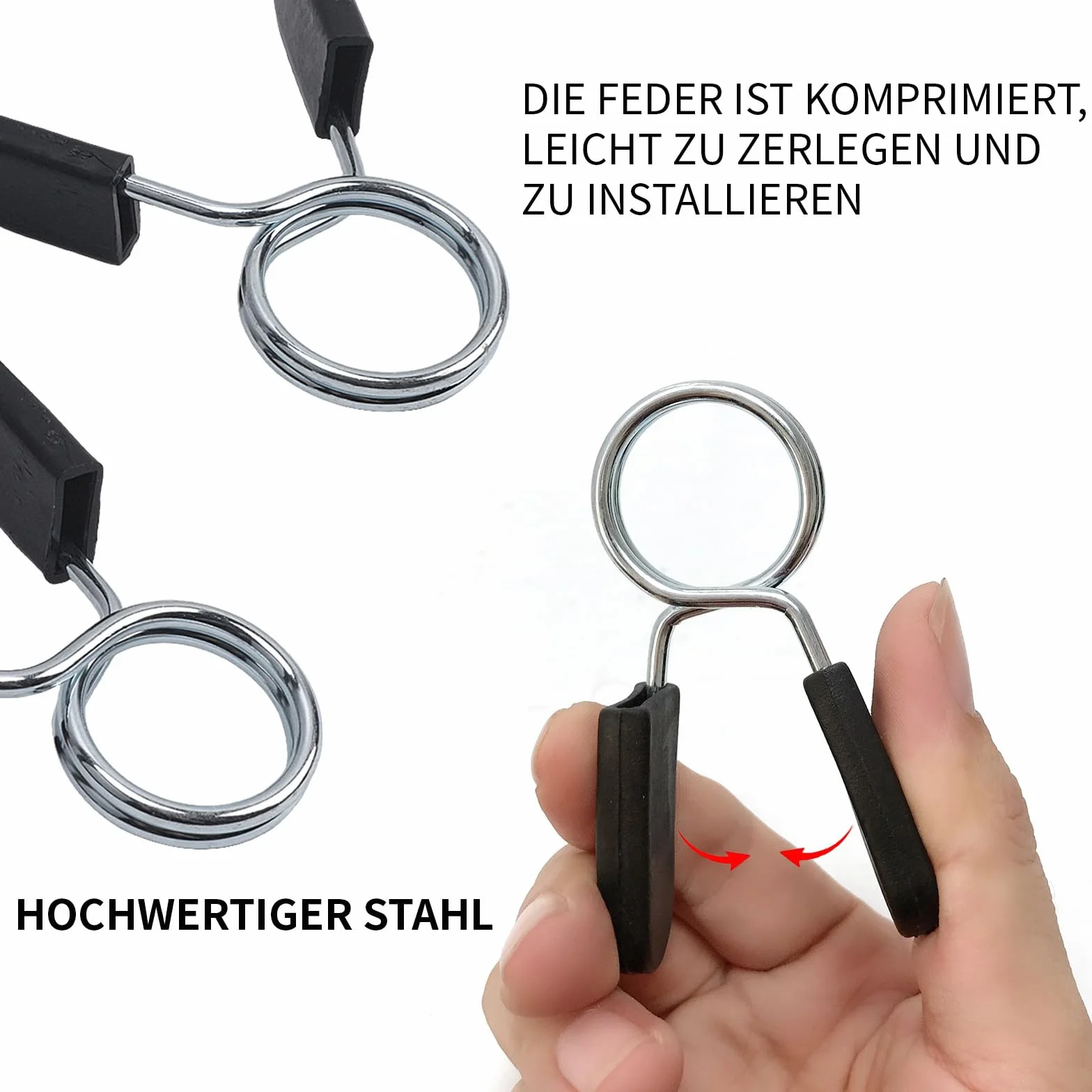 Zamki do sztang 29mm sprężynowe 6 sztuk siłownia