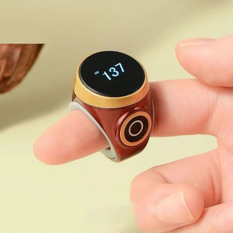 Smart Tasbih Tally Counter Ring, licznik cyfrowy, licznik palców, licznik palców do modlitwy i chodzenia
