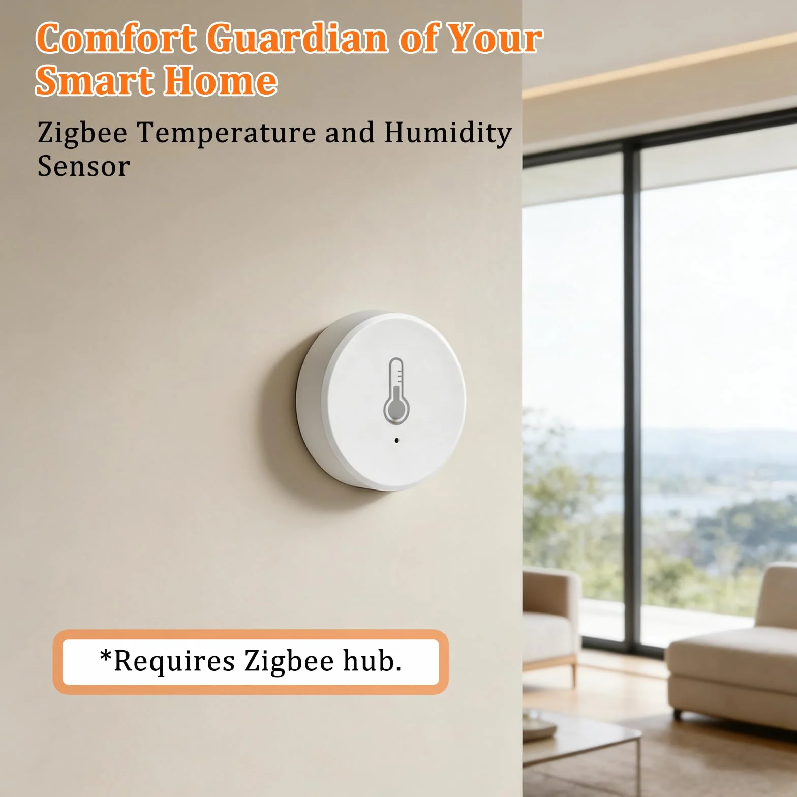 Zigbee czujnik temperatury i wilgotności, wymagany koncentrator ZigBee, do zdalnego monitorowania i automatyzacji domu, kompatybilny z Home Assistant Zigbee2mqtt