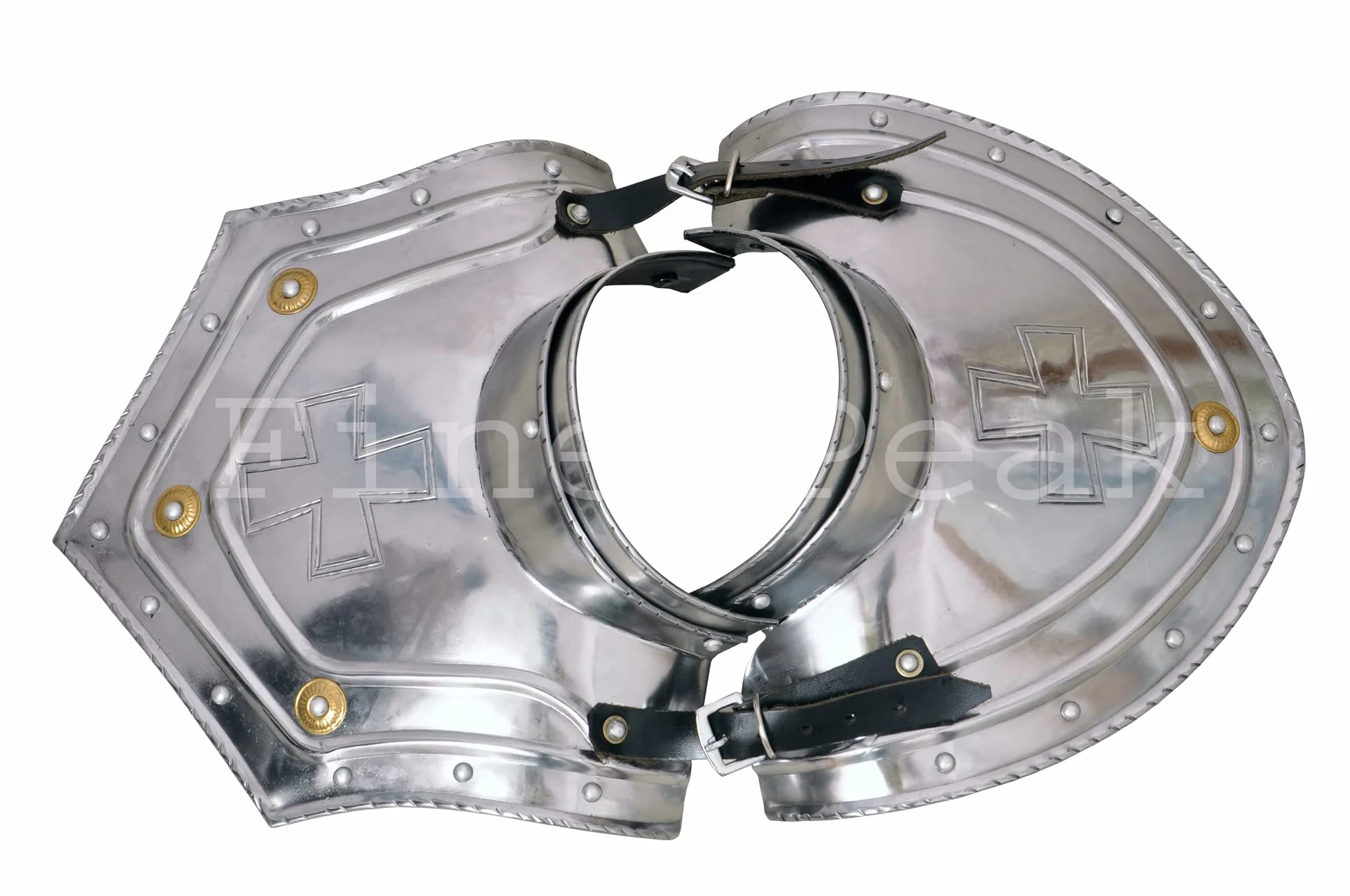 Zestaw Zbroi Rycerza Średniowiecznego Gorget Stalowy z Vambraces i Nakolannikami