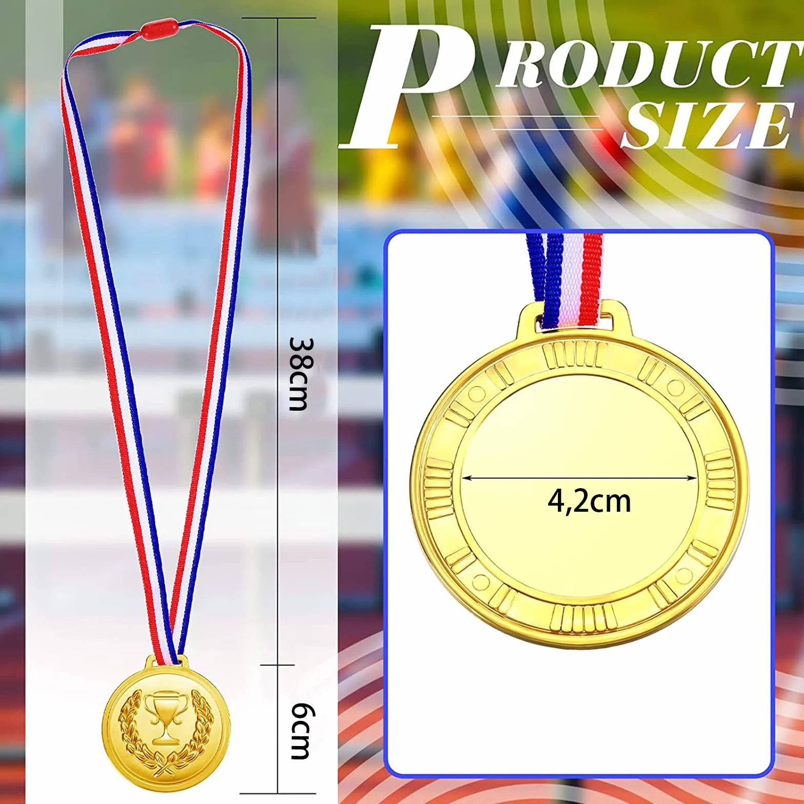 VIEVRE Złoty medal dla dzieci na prezent gości 6 sztuk