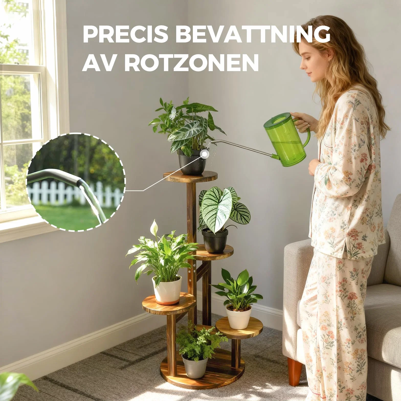 Bamworld Konewka do Podlewania Roślin 1 Litr Długi Dziób Konewka dla Sukulentów Bonsai Kaktusów Wewnątrz i Na Zewnątrz