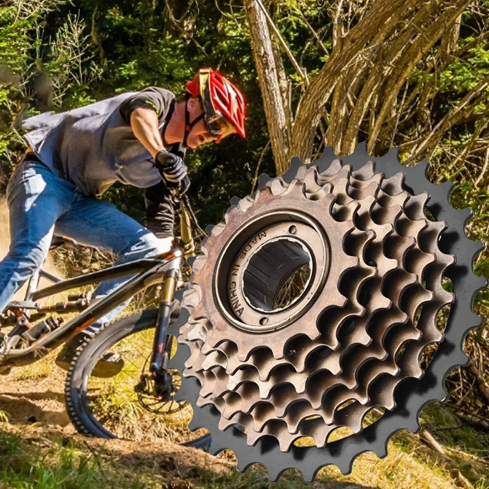 Wolnobieg, Koło Zamachowe Roweru Kaseta Zębatka 7 Prędkości Wymiana Roweru Górskiego Akcesoria Kaseta Koło Zamachowe Mountain Bike Akcesoria Zamienne