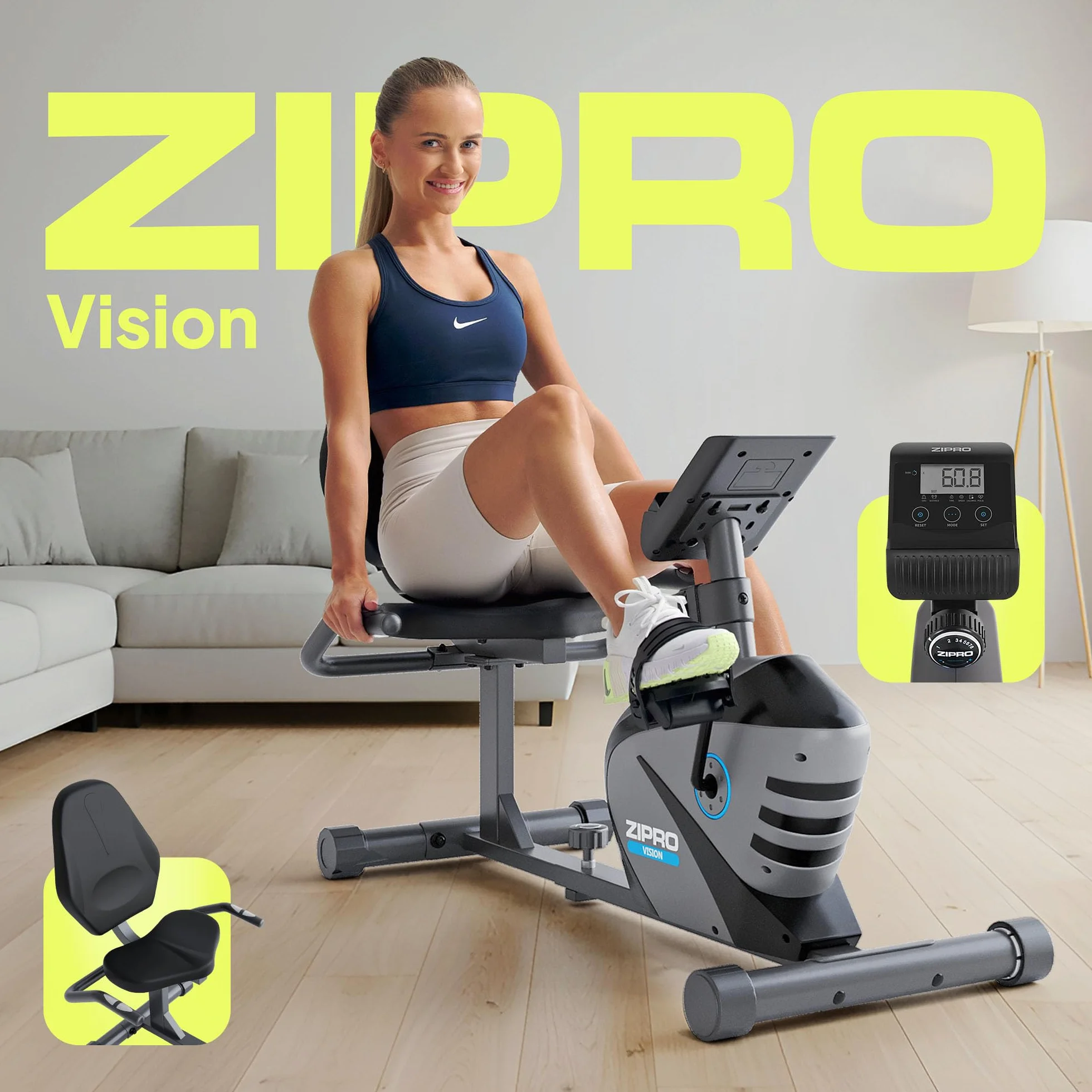 Zipro Vision ergometr magnetyczny rower treningowy do 120 kg