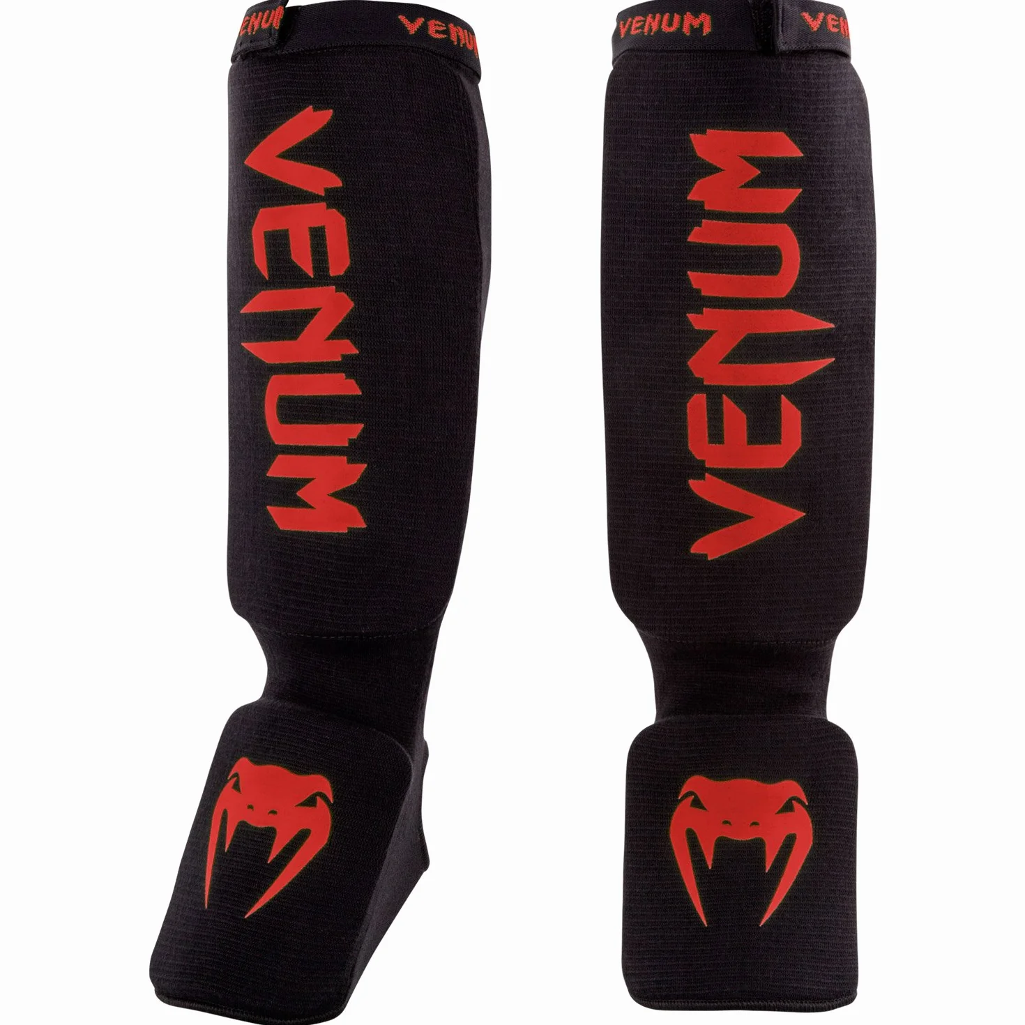 Venum Kontact ochraniacze piszczeli - czarne/czerwone - XL