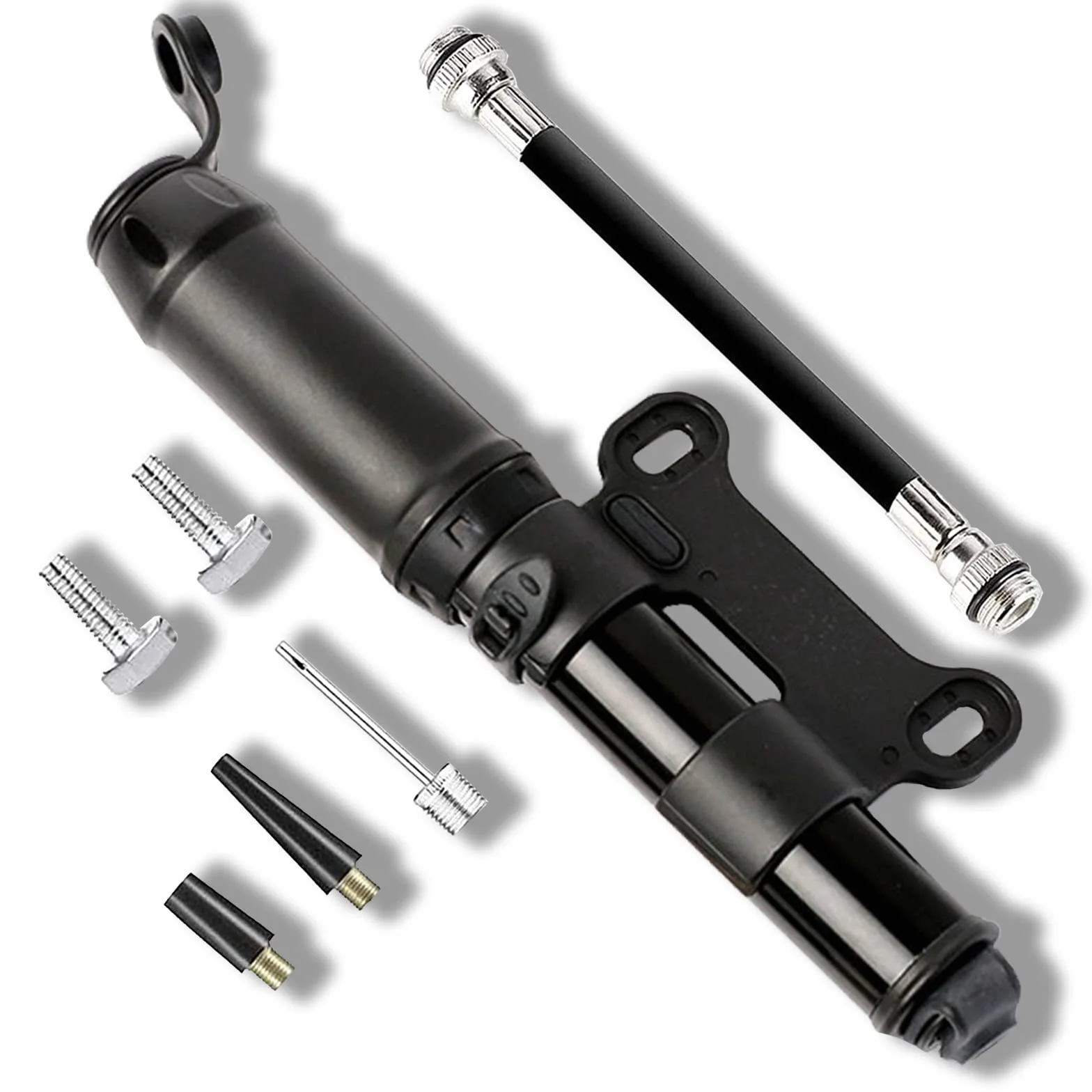 Mini pompka rowerowa 140 PSI przenośna zestaw z igłą montowana na ramie zawór Schrader Presta
