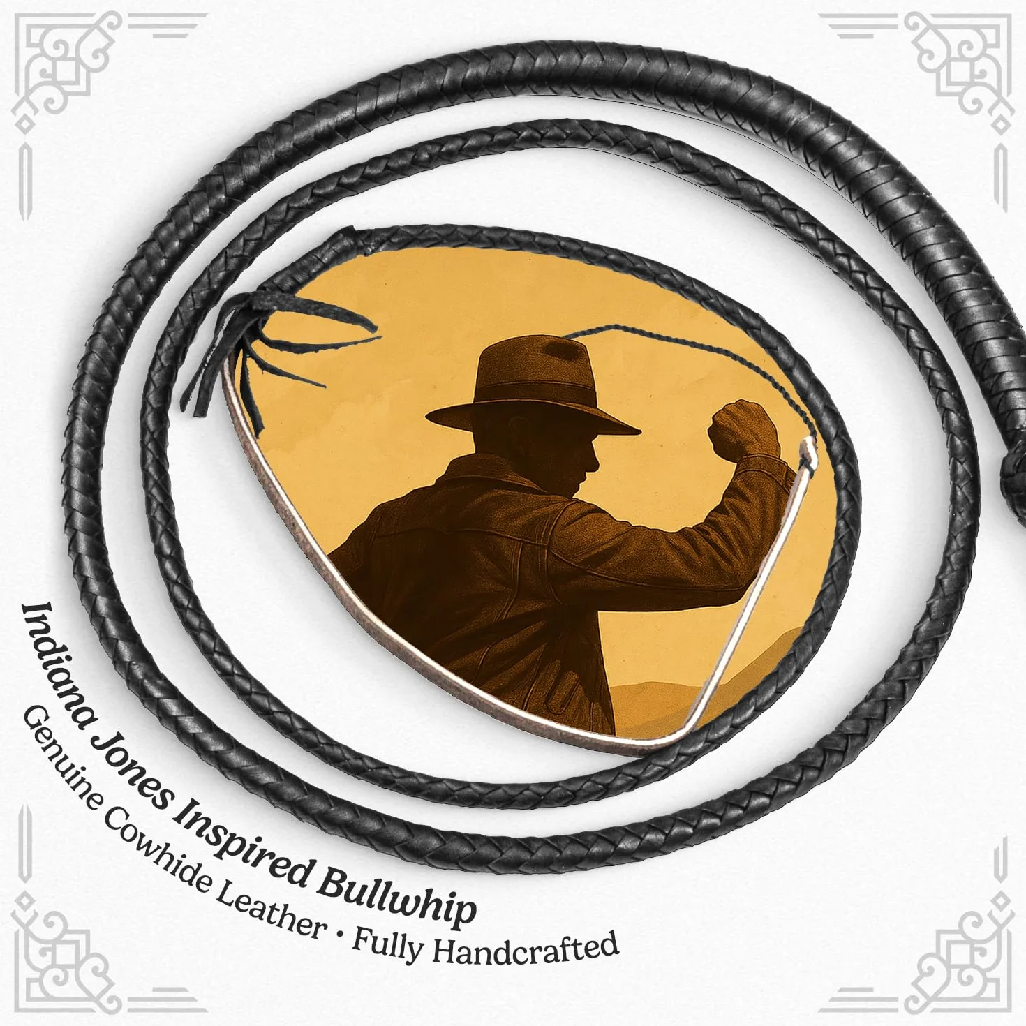 Indiana Jones styl 3 stopy 8 warkocz skóra bulwhip prawdziwa skóra bydlęca jeździecki byk bicz czarny
