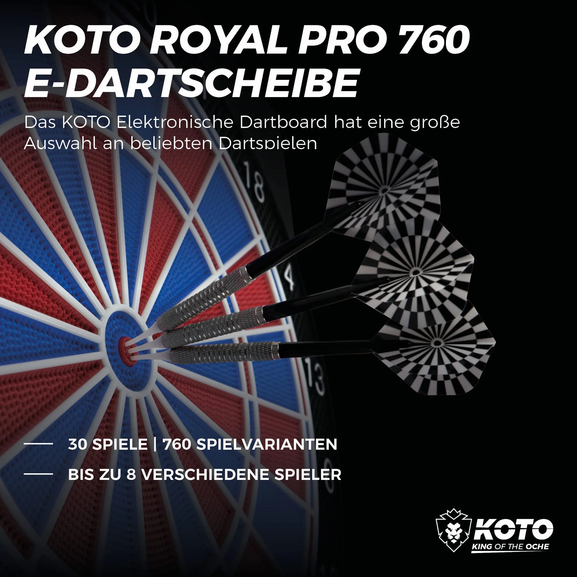KOTO Tarcza do Darta Elektroniczna Royal Pro 760 | Tarcza do Rzutek
