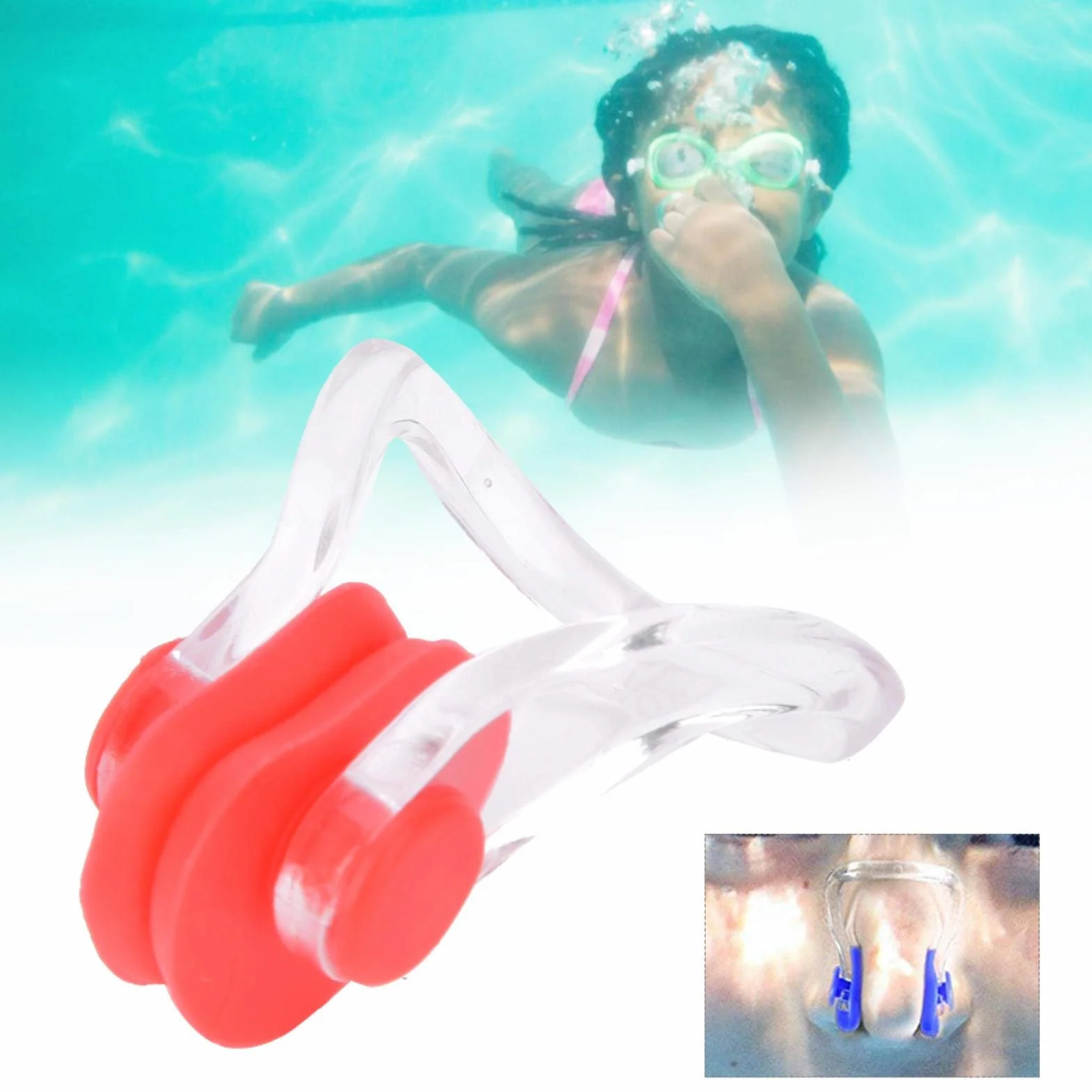DAUERHAFT 20 szt wodoodporny klips do nosa wygodny tapon nariz natacion do pływania swimming nose plug Pince-nez