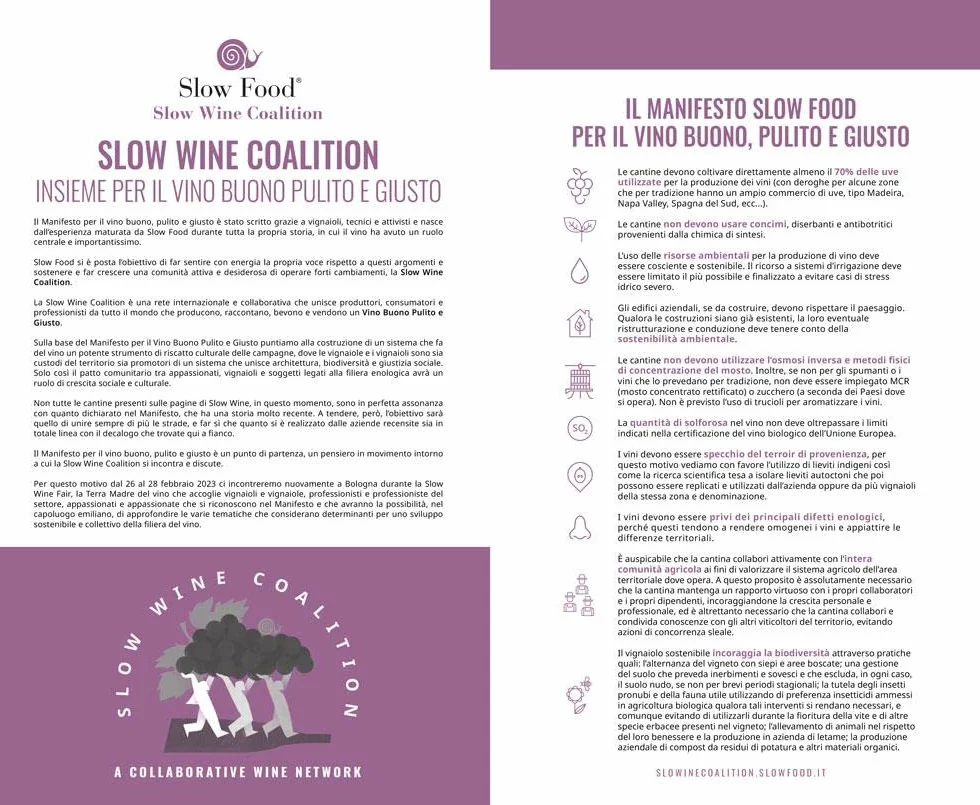 Slow wine 2023. Storie di vita, vigne, vini in Italia