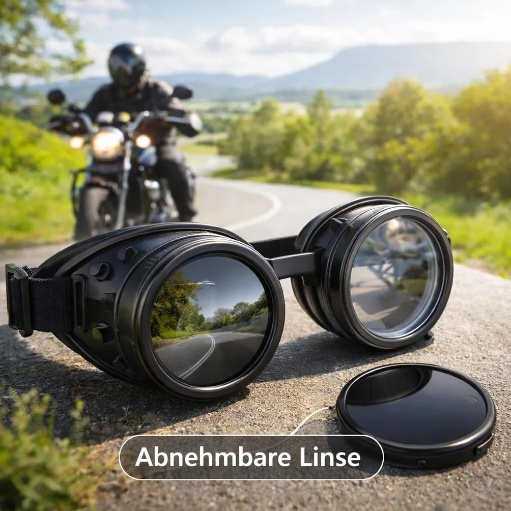 Steampunk Gogle ABS Vintage Dwuwarstwowe Okulary Przeciwsłoneczne Rekwizyt Imprezowy