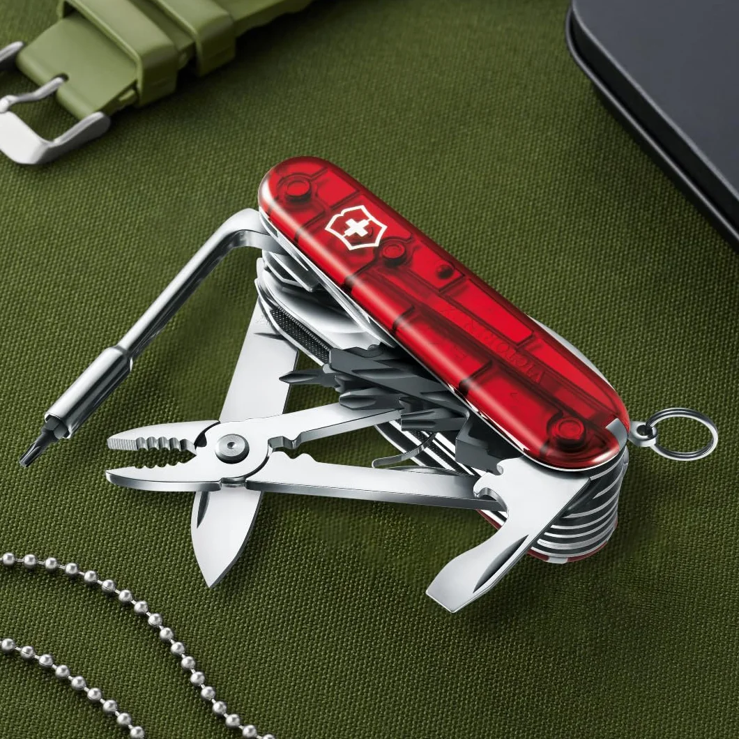 Victorinox nóż kieszonkowy Cyber Tool L (39 funkcji, pilnik metalowy, klucz do bitów, długopis, szczypce), czerwony