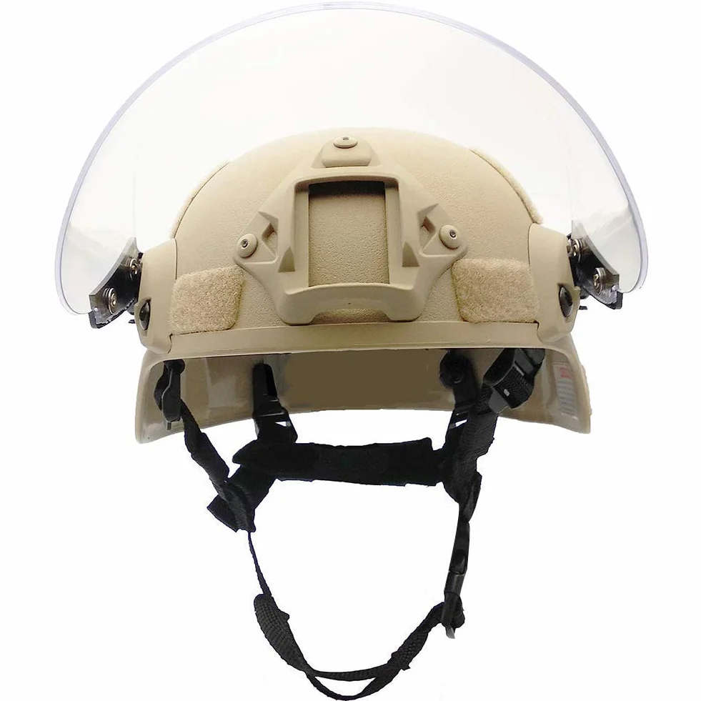 Kask Airsoft Mich 2000 Quick z uchwytem NVG i goglami.