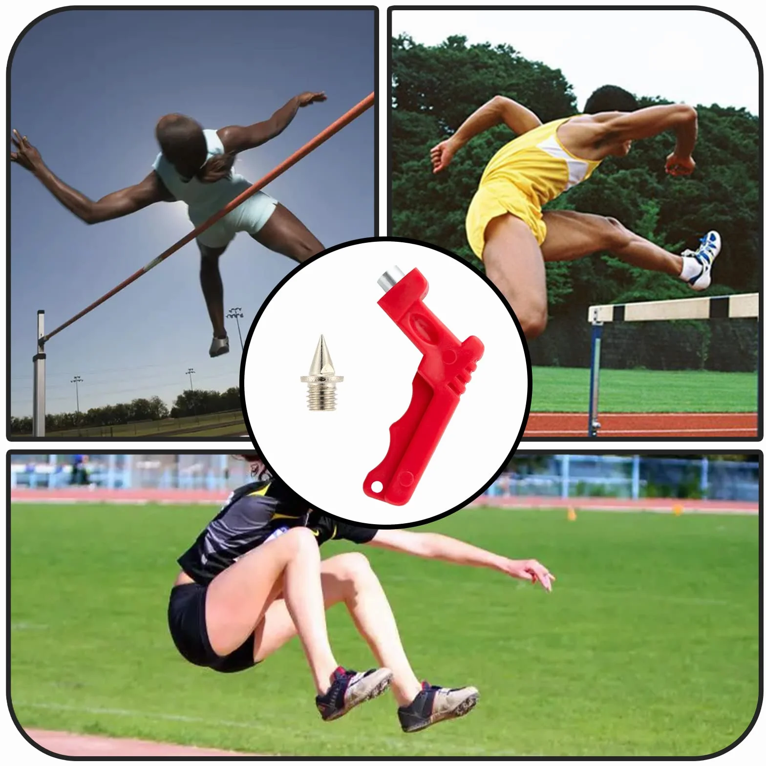 ZoeTekway 50 sztuk 6 mm kolców lekkoatletyczne zapasowe do butów z kluczem