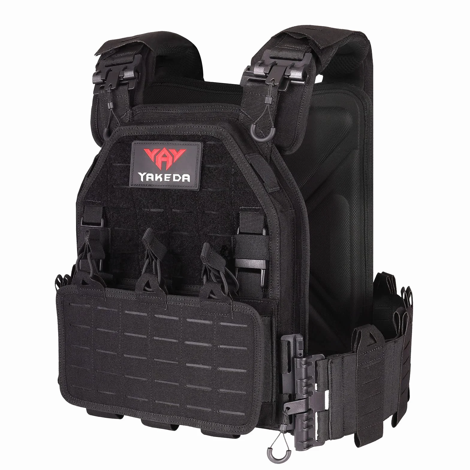 vAv YAKEDA Kamizelka taktyczna dla mężczyzn, wojskowa, nylon 1000D, szybkie zapięcie, cięcie laserowe, modułowa kamizelka Multicam lekka kamizelka