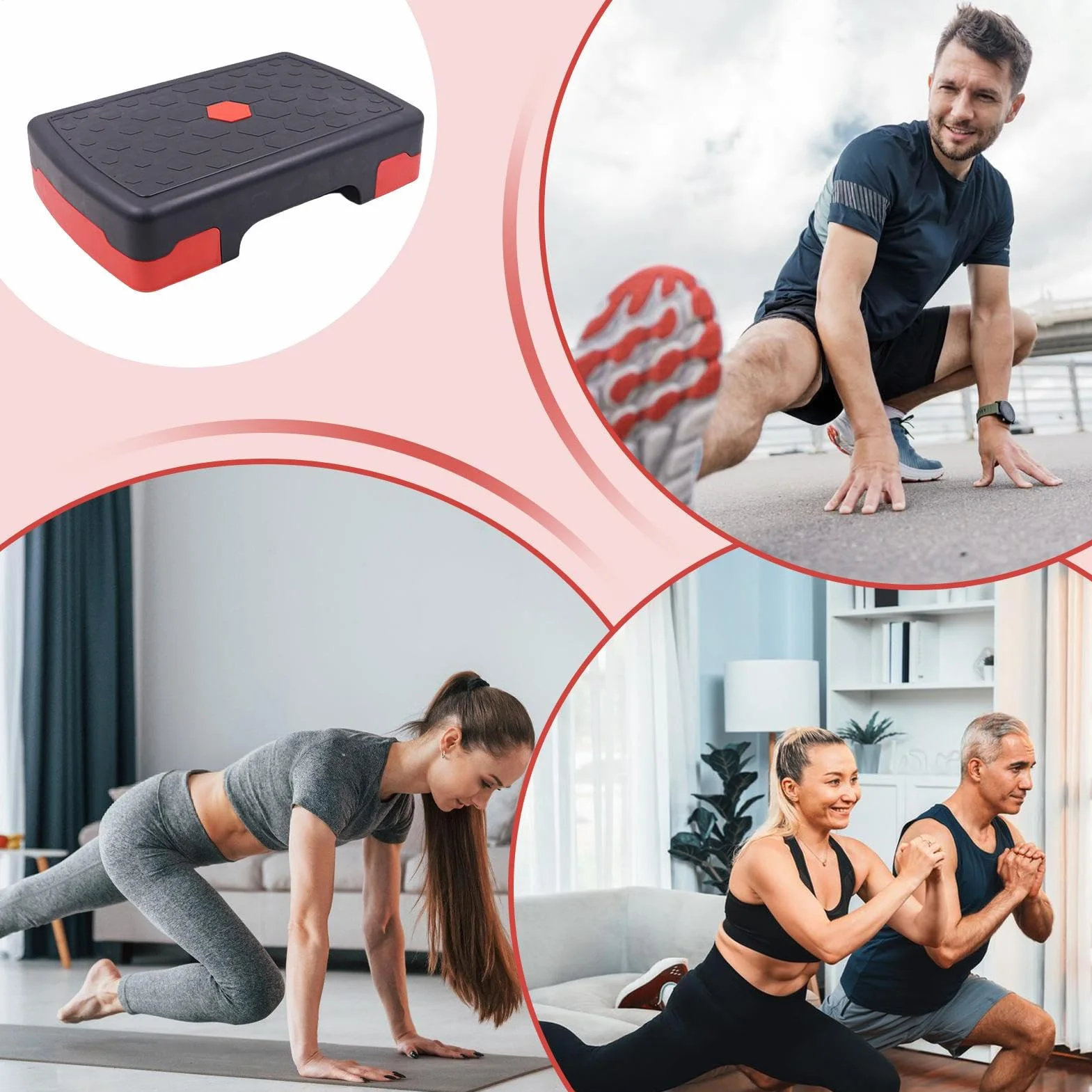 Step Workout | Domowy Stepper Fitness - Antypoślizgowy Steper Modelujący Sylwetkę Do Domowej Rutyny Dla Entuzjastów Siłowni Mieszkańców Mieszkań Instruktorów Nastolatków