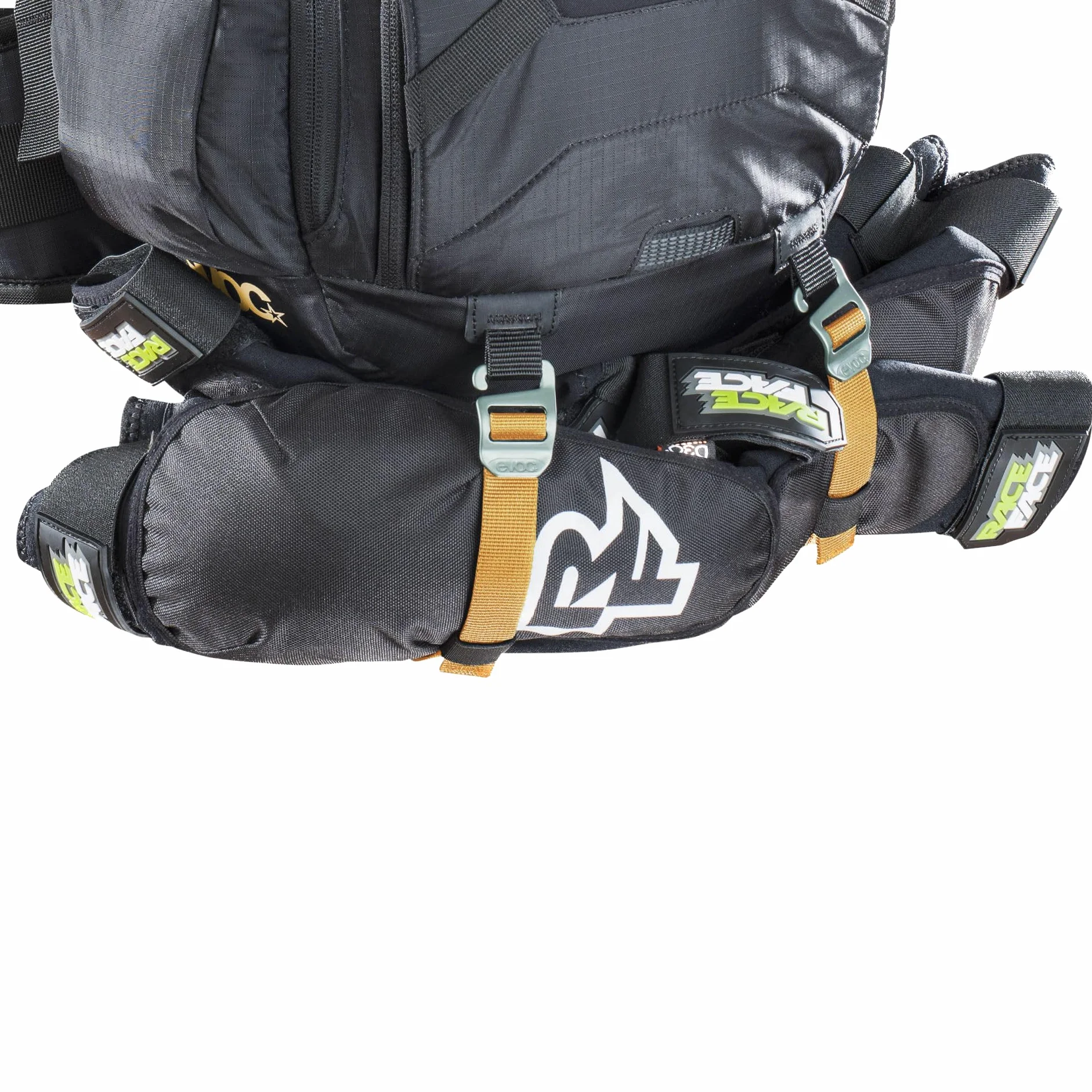 EVOC FR TRAIL BLACKLINE 20l plecak z ochraniaczem, plecak na wycieczki rowerowe i szlaki (LITESHIELD ochraniacz pleców z certyfikatem TÜV/GS, LITESHIELD SYSTEM AIR, rozmiar M/L), czarny