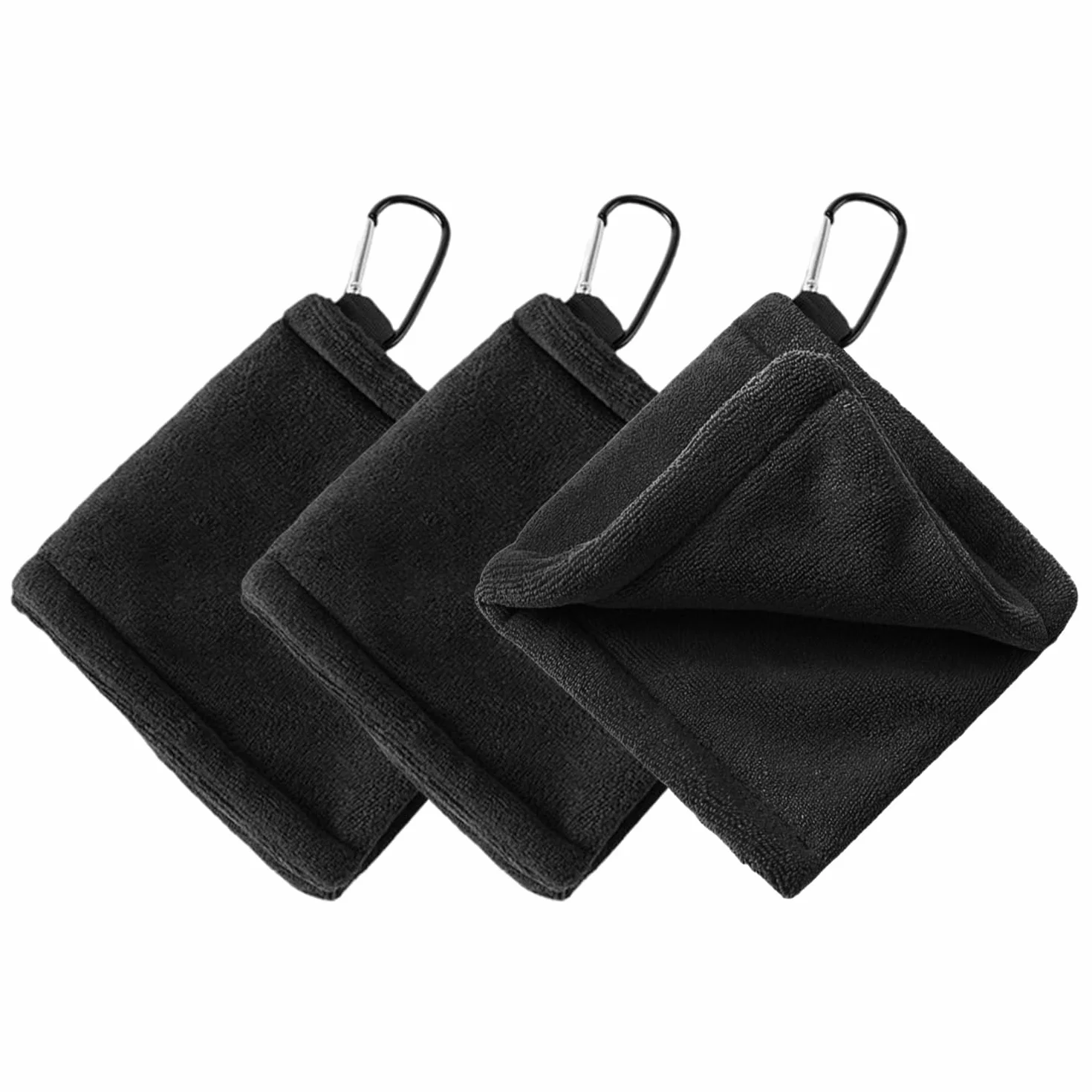 3 ręczniki golfowe, ręczniki do czyszczenia golfa, ręczniki z pętlą, akcesoria golfowe, akcesoria golfowe.