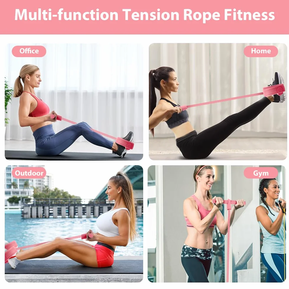 Flintronic Wielofunkcyjny pasek oporowy 4-rurowy do fitnessu, sprzęt do domowej siłowni