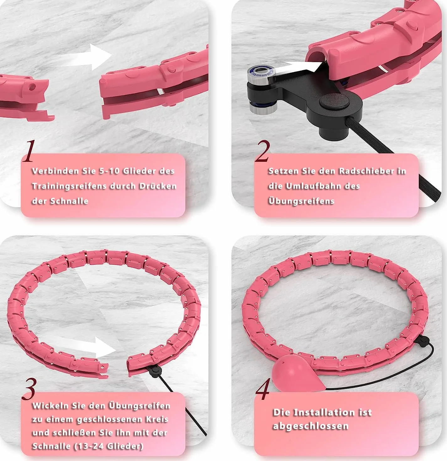 Regulowane hula hop z wypustkami do masażu 360°, 24 ogniwa, dla dzieci i dorosłych