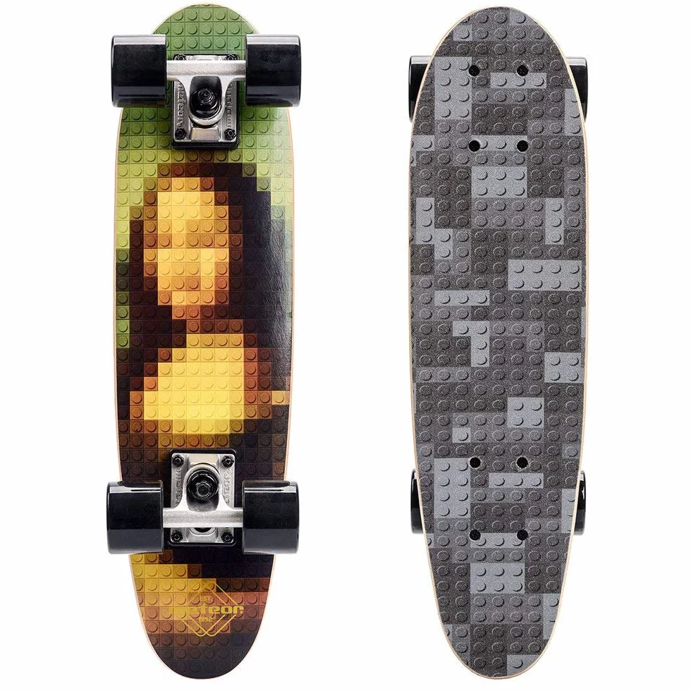 Deskorolka skate mini cruiser Klasyczna fiszka skateboard longboard do Nauki jazdy dla dzieci Deska dla początkujących Idealna na skatepark Drewniana retro lekka tania młodzież nastolatków meteor