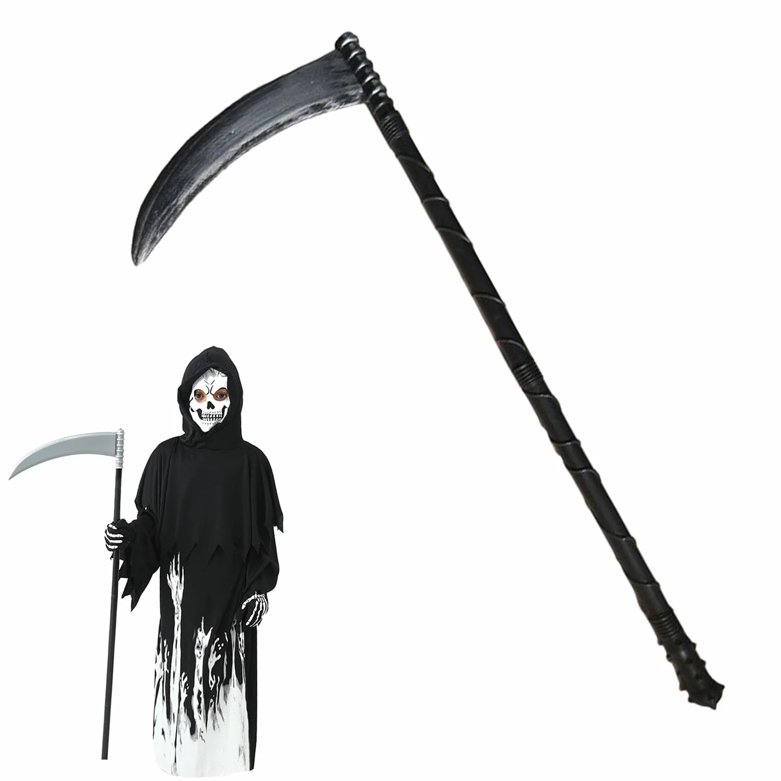 Sensa na Halloween, kosa ponury żniwiarz, akcesoria z tworzywa sztucznego, na Halloween, Cosplay, karnawał, imprezę tematyczną, możliwość rozłożenia, oszczędność miejsca, długość 81 cm