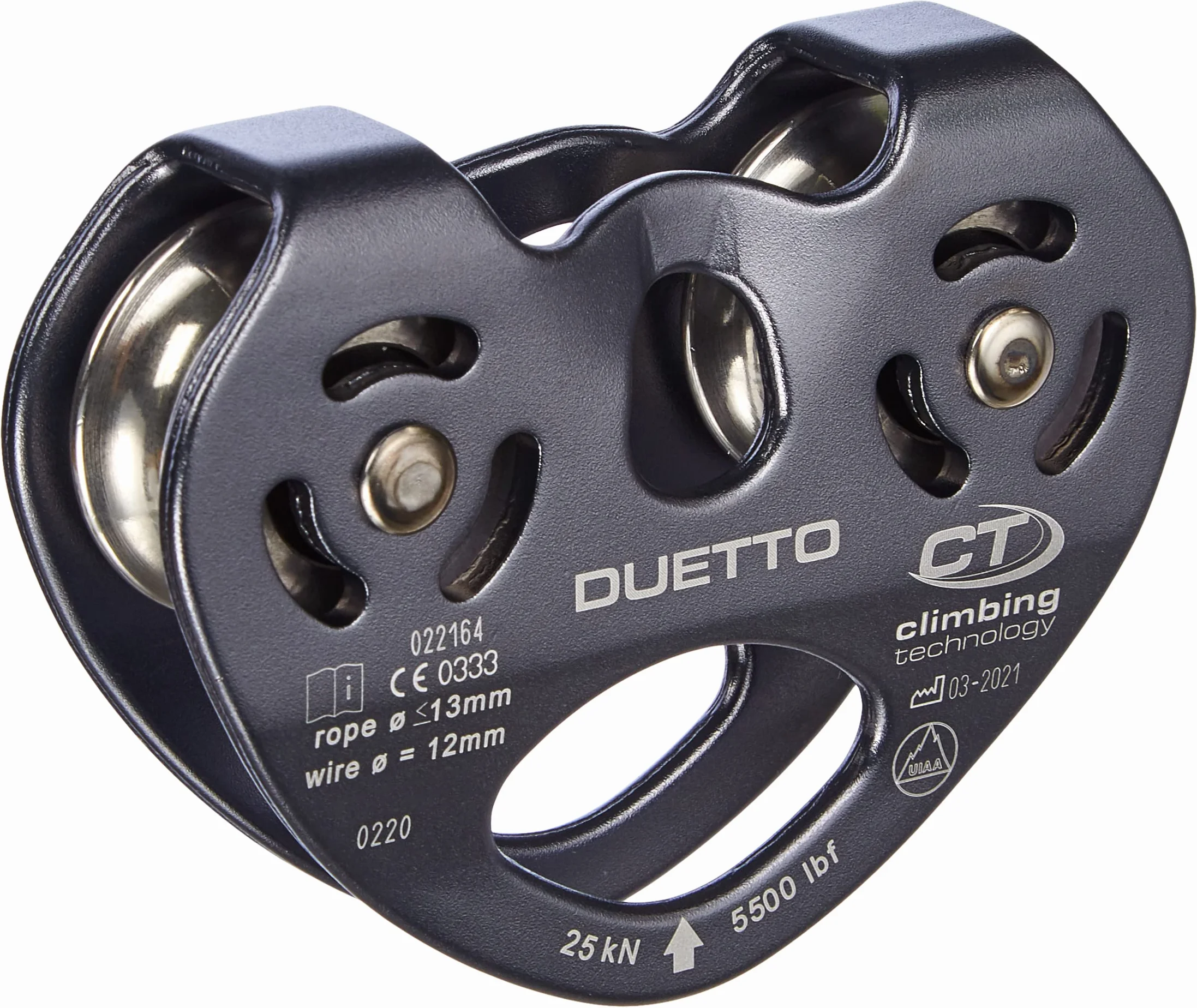 Climbing Technology Duetto Rolka Linowa Czarny