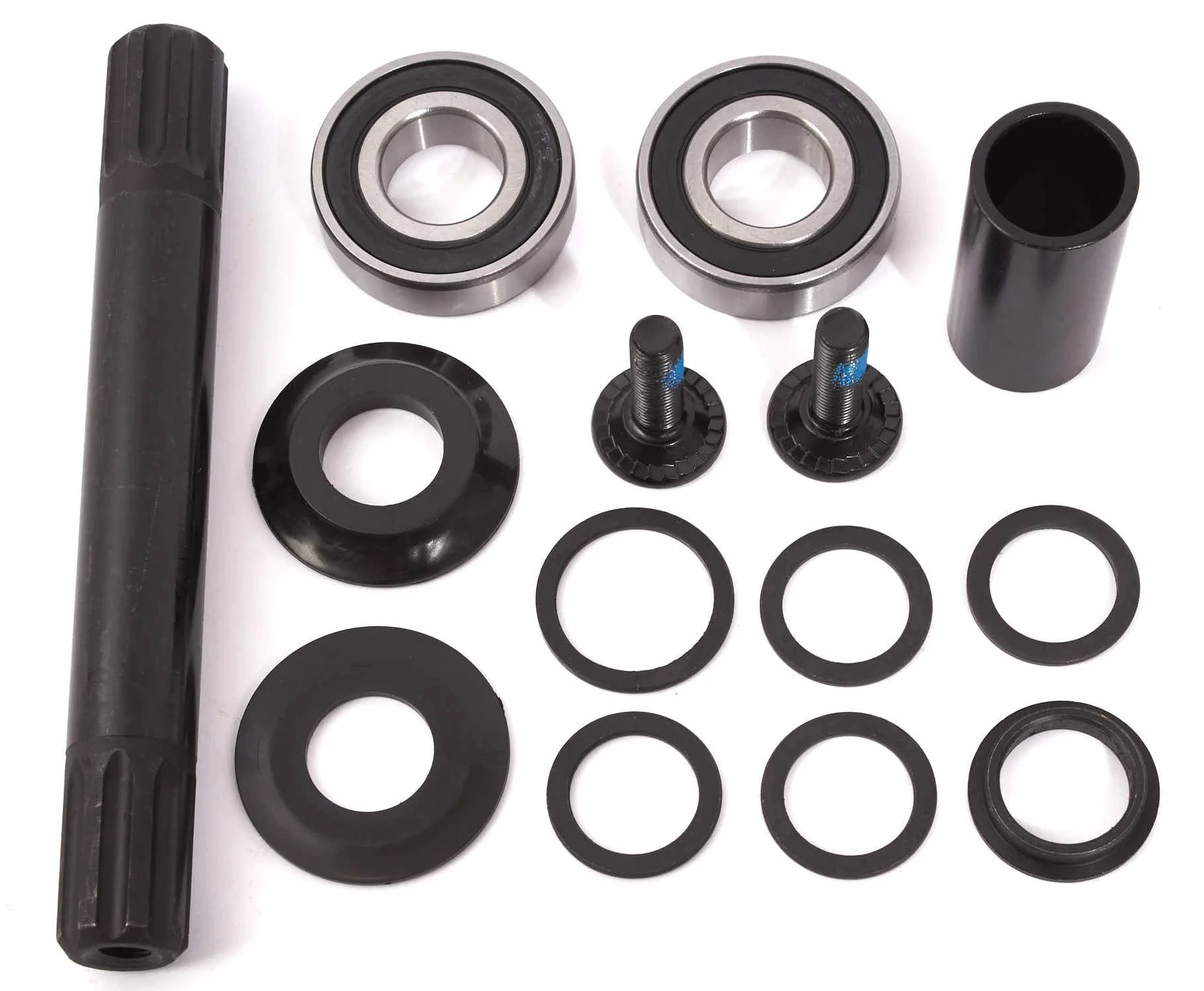 KHEbikes KHE MVP BMX zestaw korby 8T MID BB 4130 CrMo oś 19 mm wraz z adapterem, logo laserowe