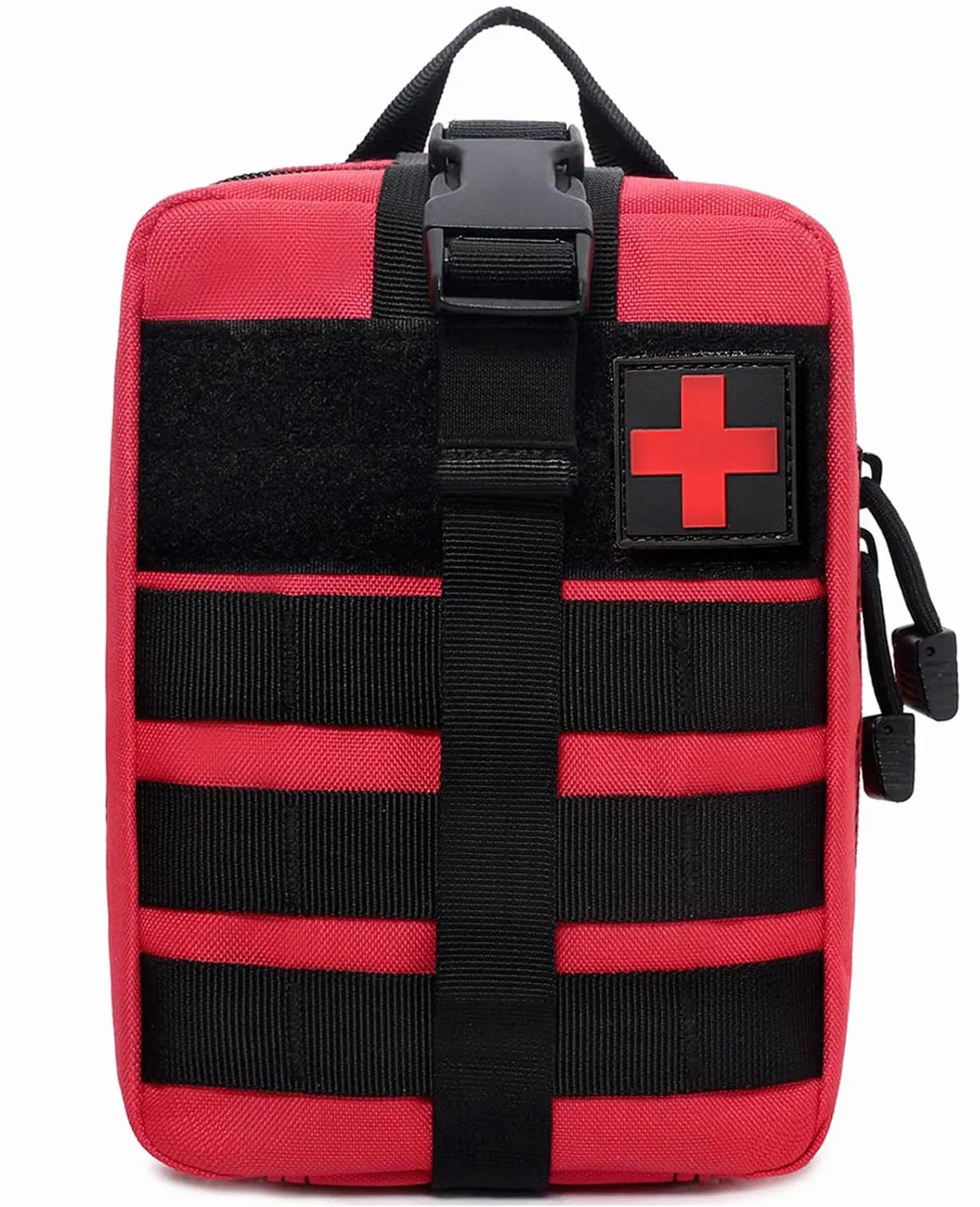 TANSOLE Taktische Erste Hilfe Tasche Molle Leer EDC Pouch für Outdoor Survival Camping Rot