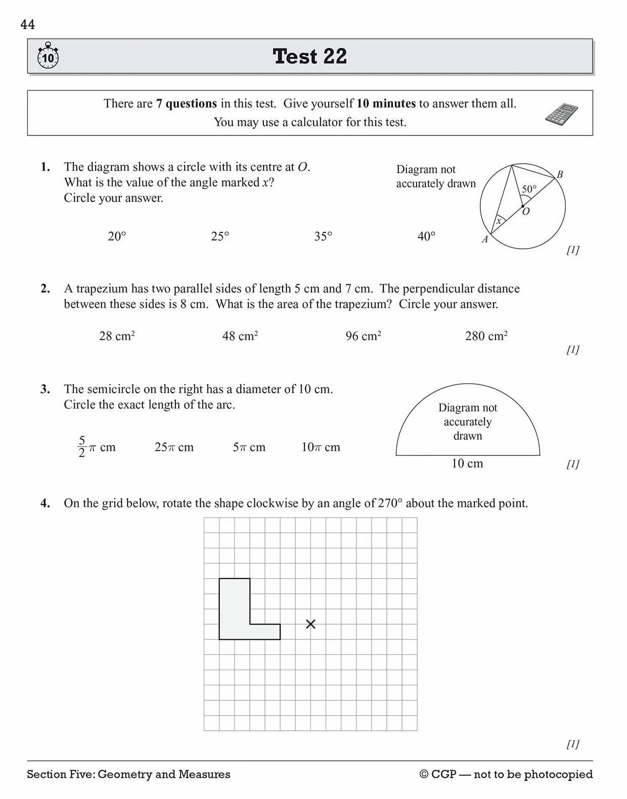 GCSE Maths Edexcel 10-Minute Tests - Higher (includes Answers)