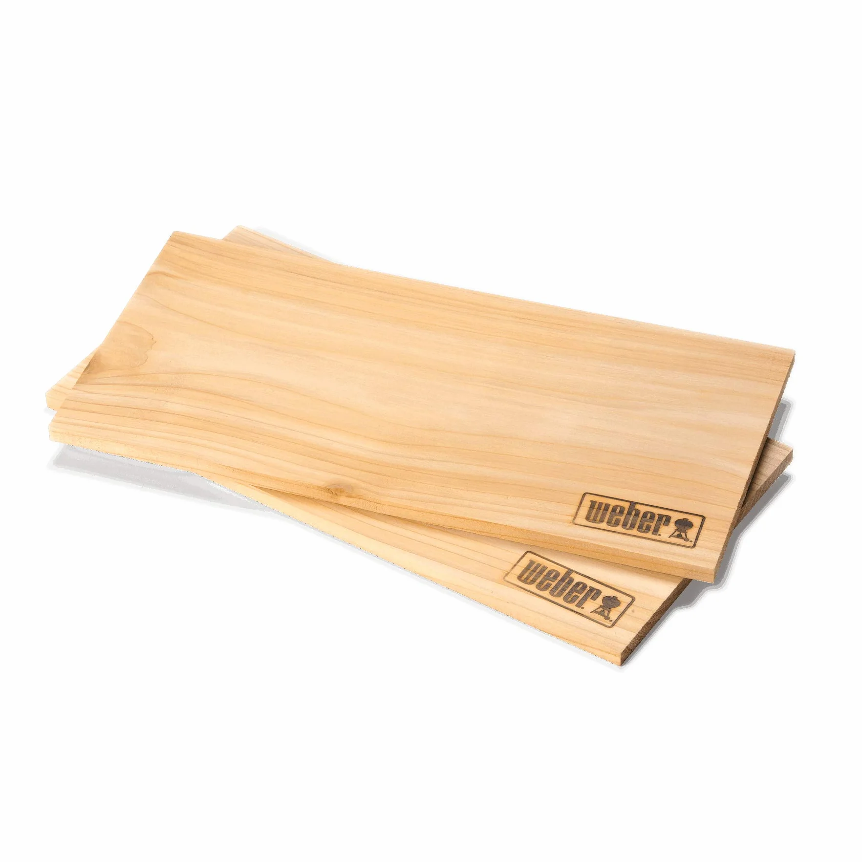 Weber Deski do Wędzenia z Drewna Cedrowego - Duże (40 x 15cm), 2 sztuki, słodki, łagodny aromat, idealne do sera, warzyw, ryb i drobiu, wykonane z naturalnego drewna (17831)